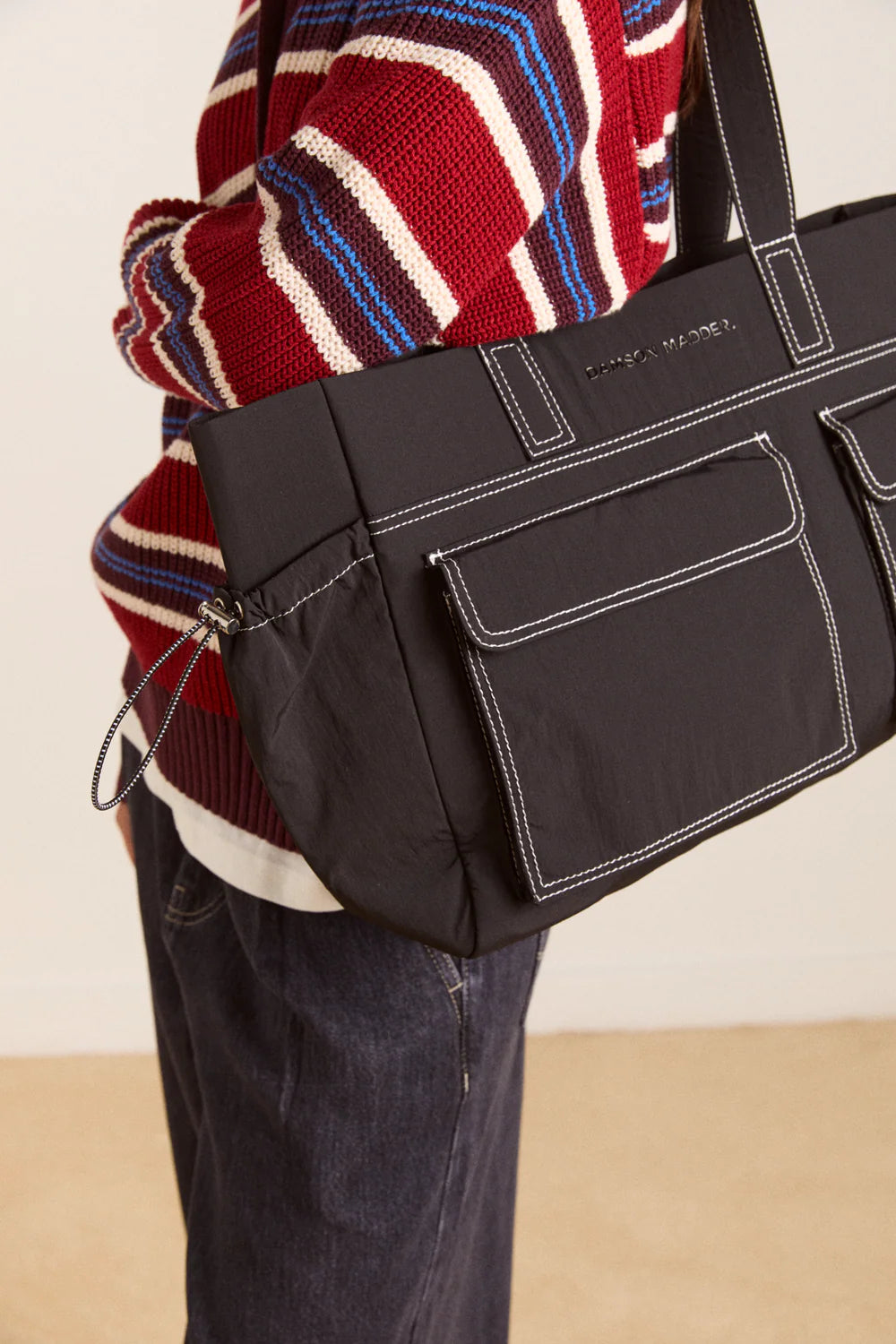 Damson Madder Eliza Techy Tote Bag // Black