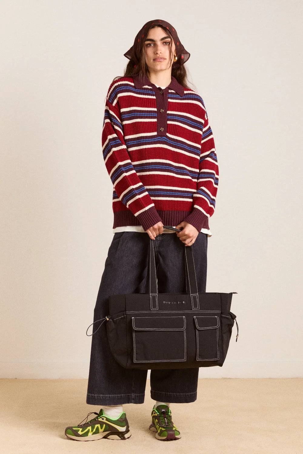 Damson Madder Eliza Techy Tote Bag // Black