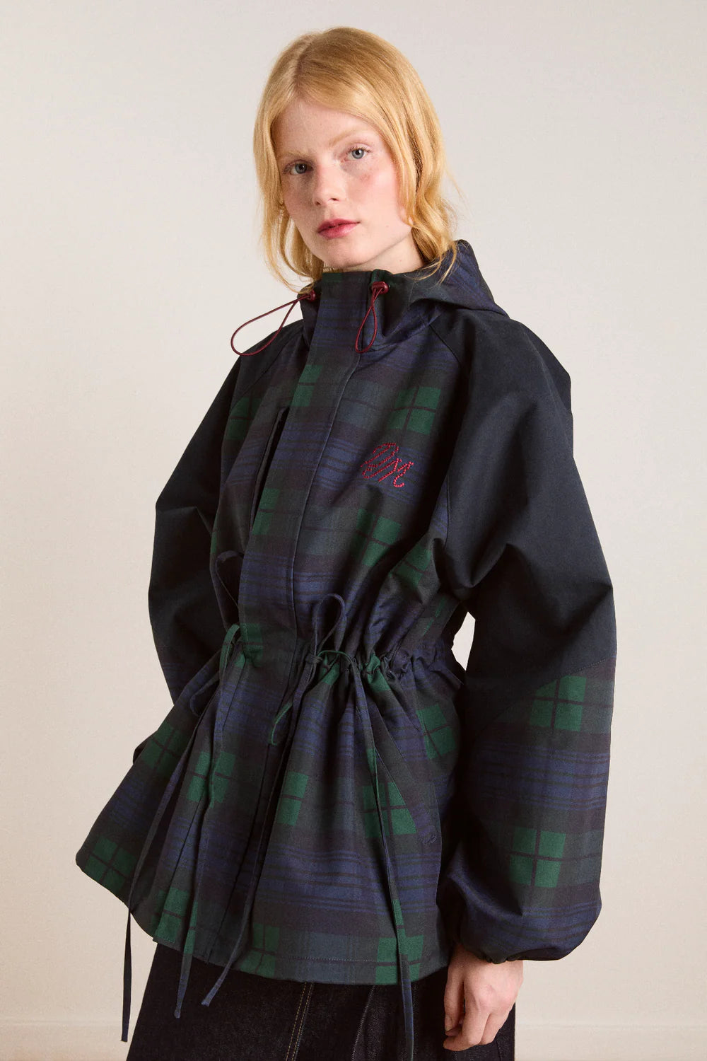 Damson Madder Liu Raincoat // Navy Check