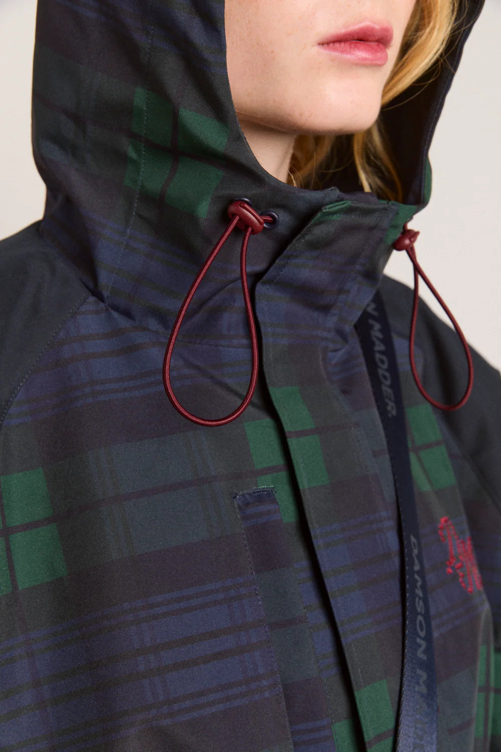Damson Madder Liu Raincoat // Navy Check