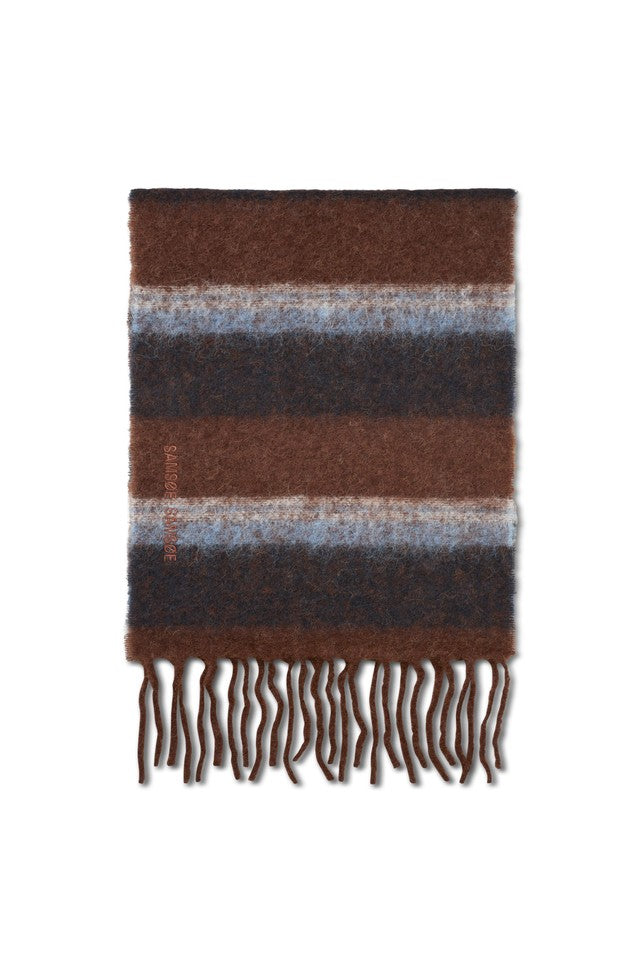 Samsøe Samsøe Alex Scarf // Brown Blue Stripe