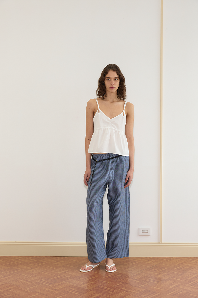 Deiji Studios Ease Trouser // Azure Stripe