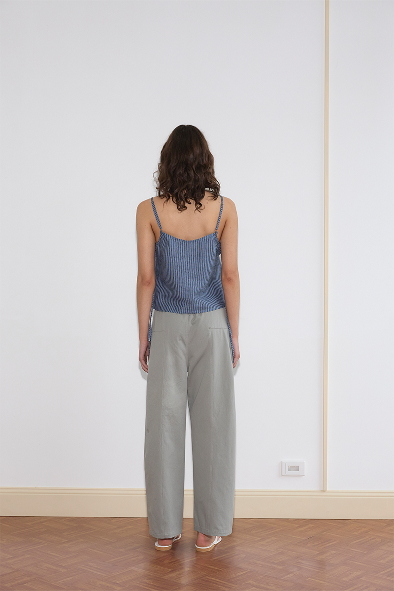 Deiji Studios V Neck Cami // Azure Stripe