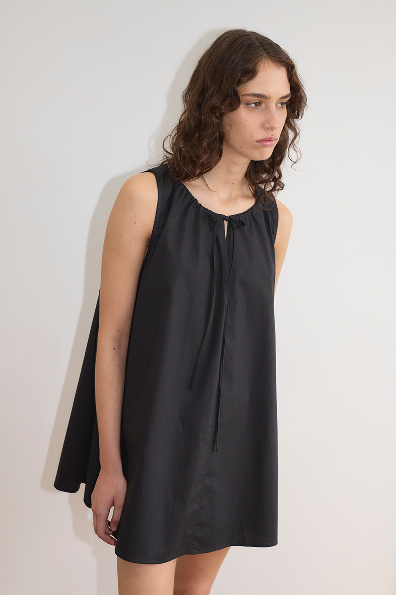 Deiji Studios Drawcord Dress // Black