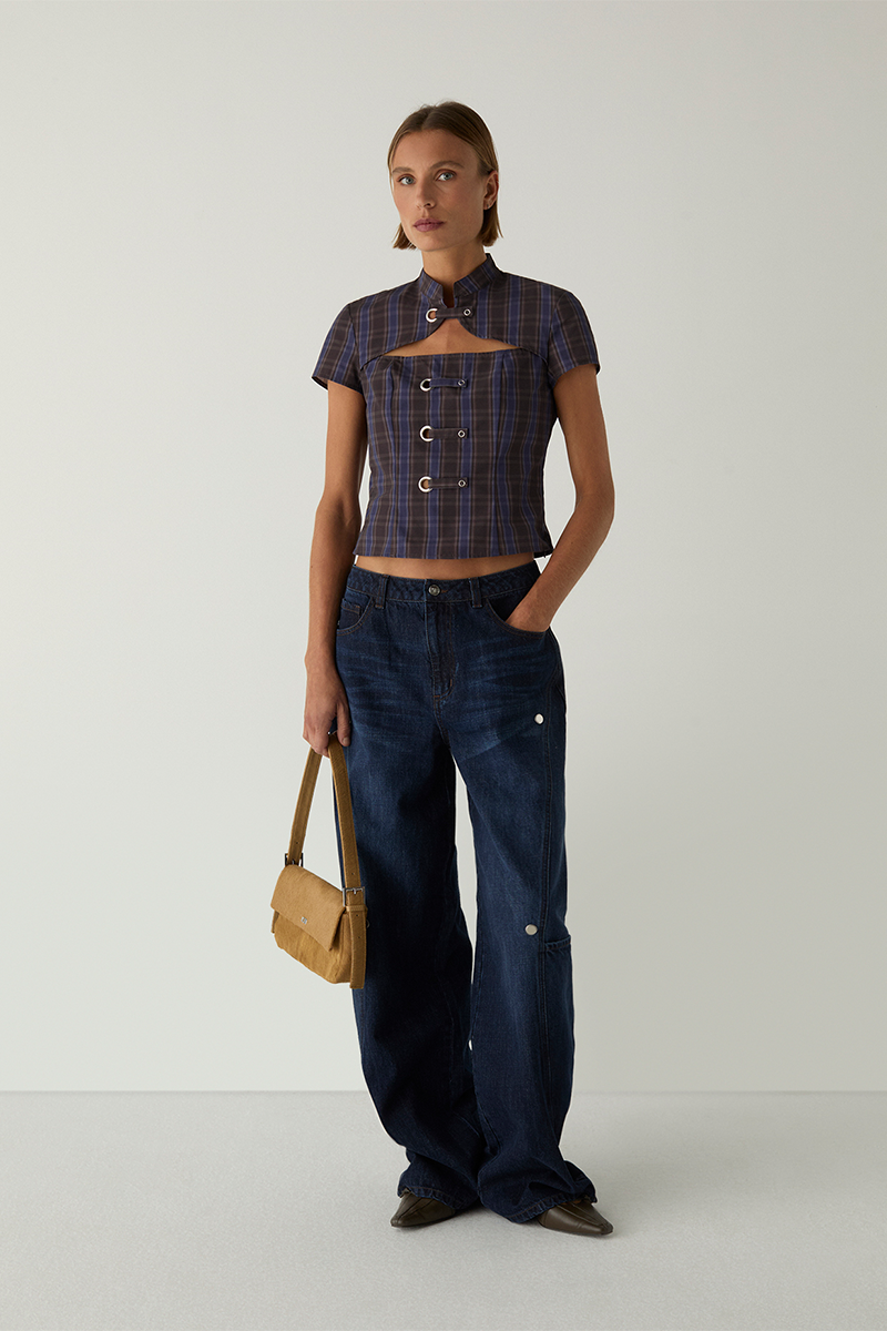 Laagam Azura Squared Top // Brown