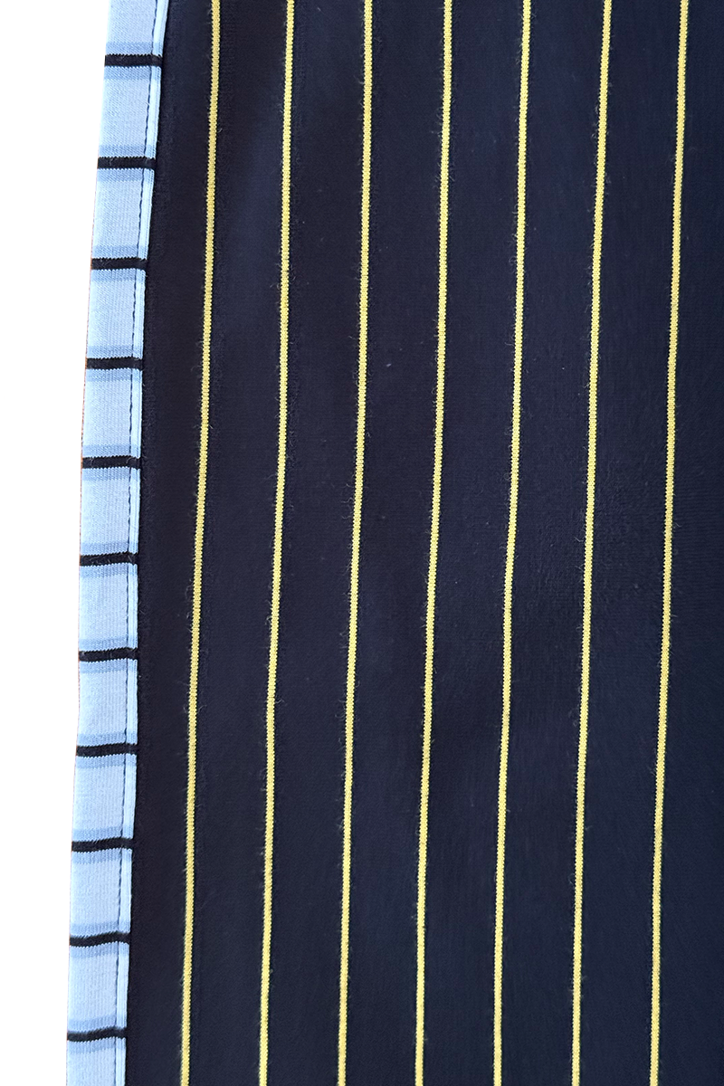 Verner Stripe Flare // Blk w gold stripe