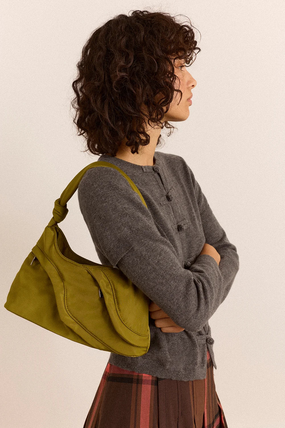 Damson Madder Byron Bag // Chartreuse Heavy Satin