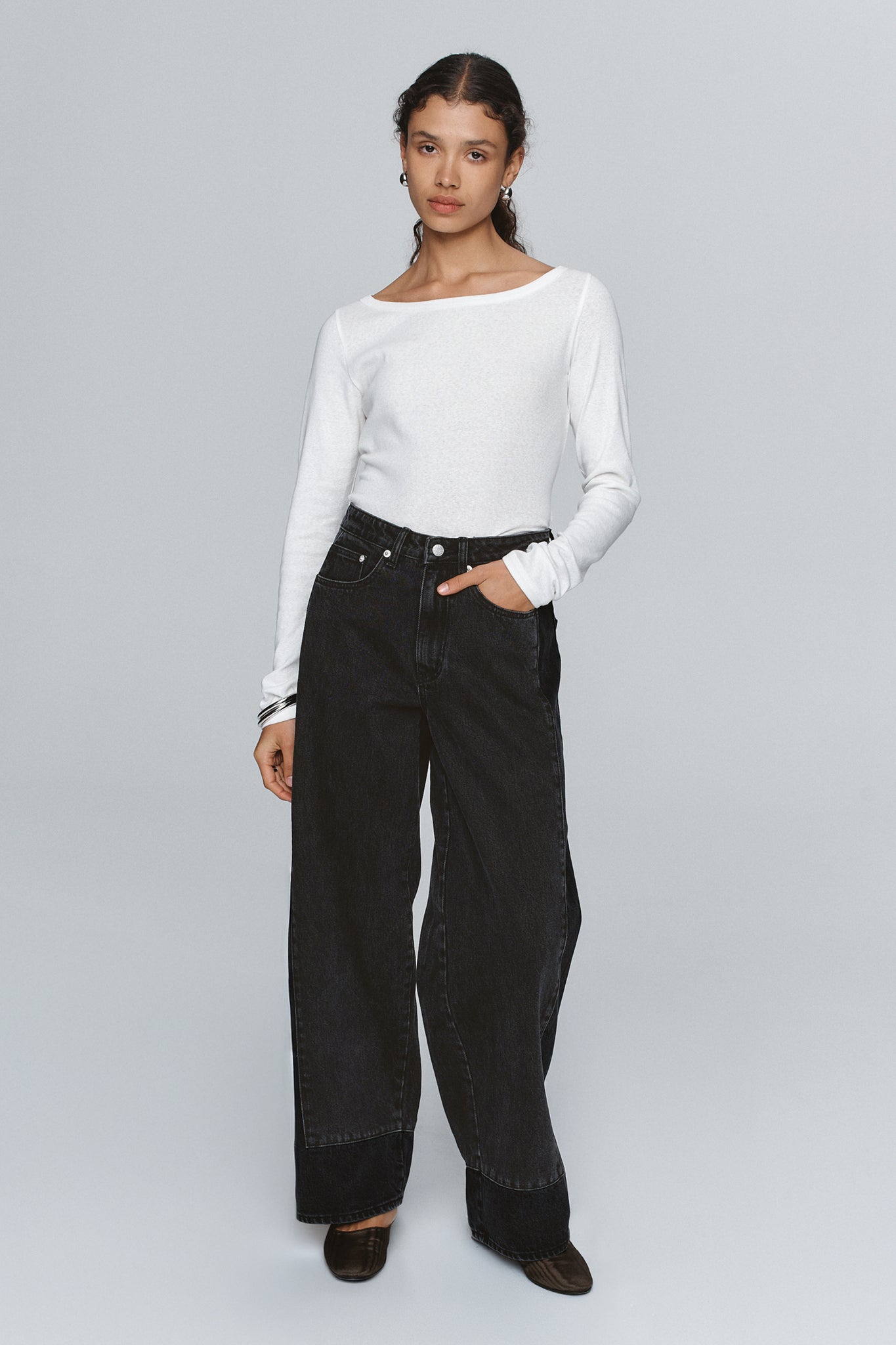 Marle Border Jean // Black, Washed Black
