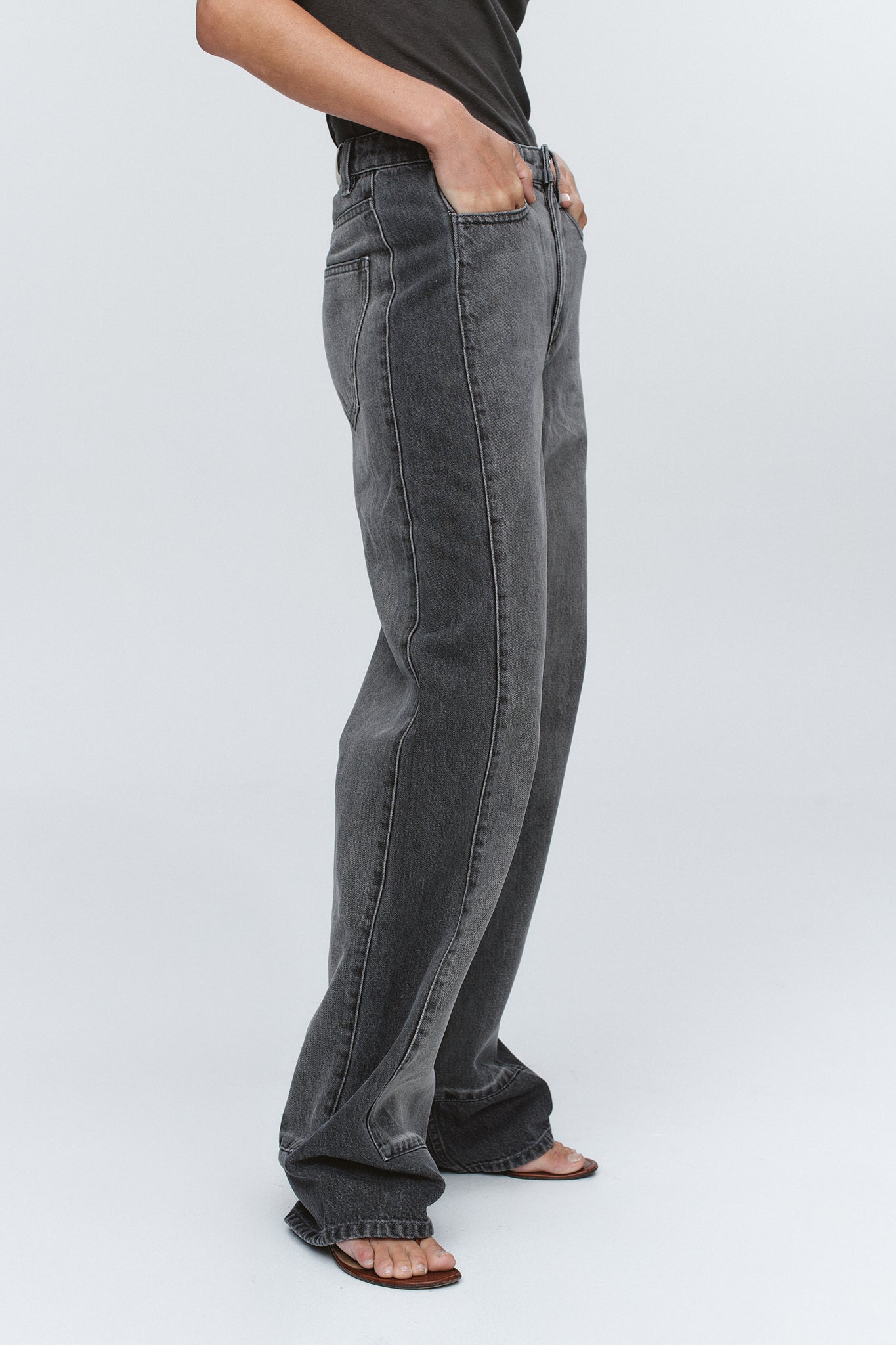 Marle Border Jean // Stone