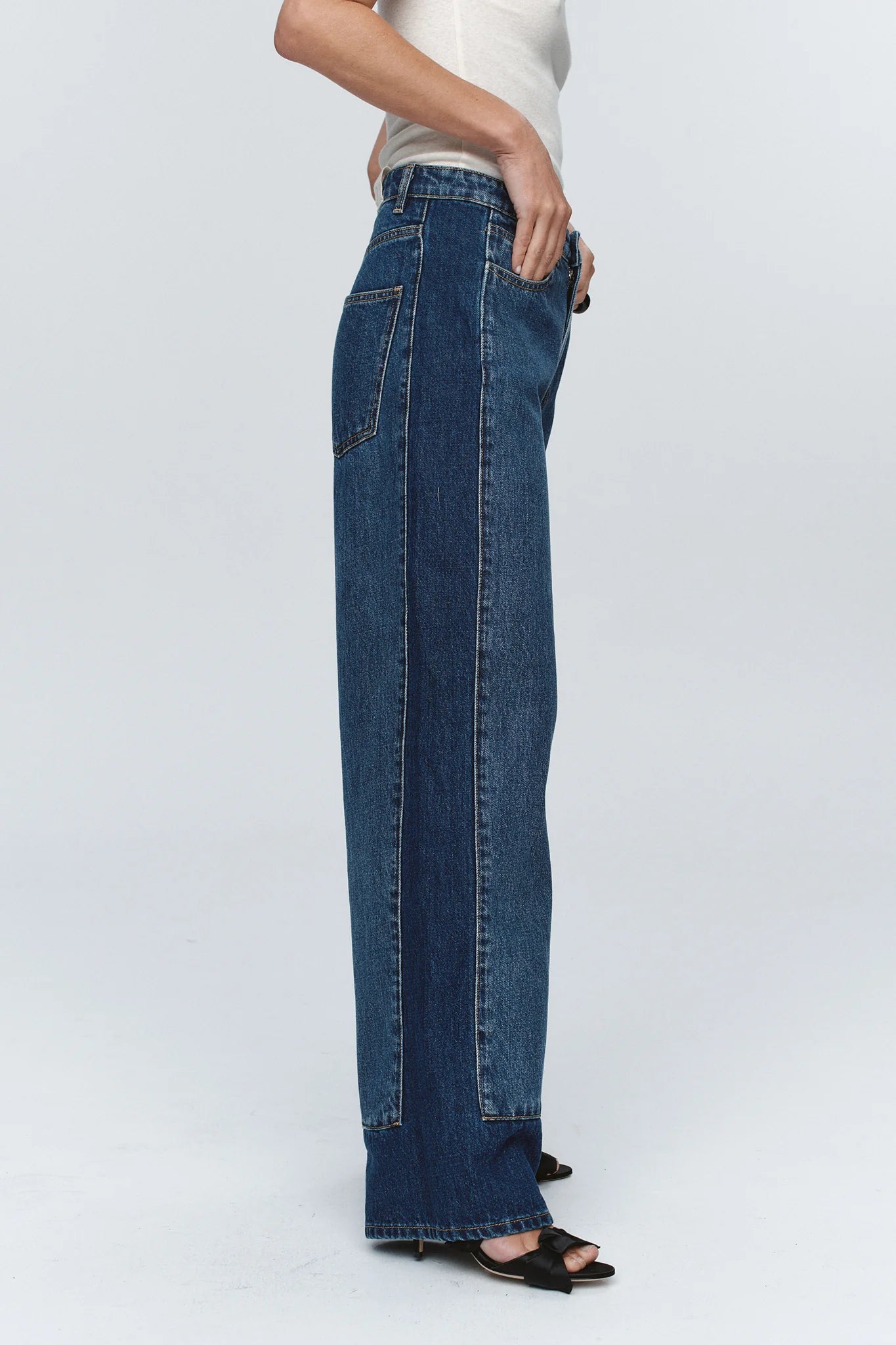 Marle Border Jean // Indigo, Washed Indigo