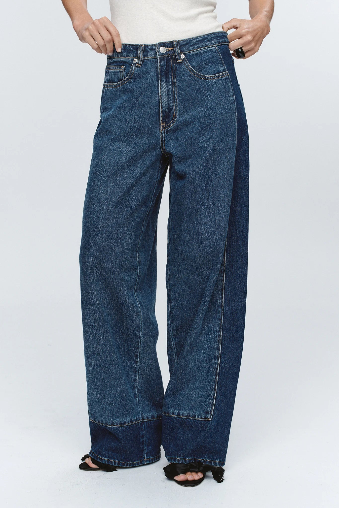 Marle Border Jean // Indigo, Washed Indigo
