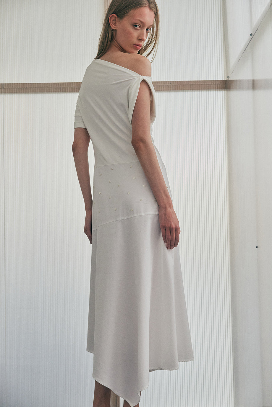 Muse Bela Tiered Dress // White