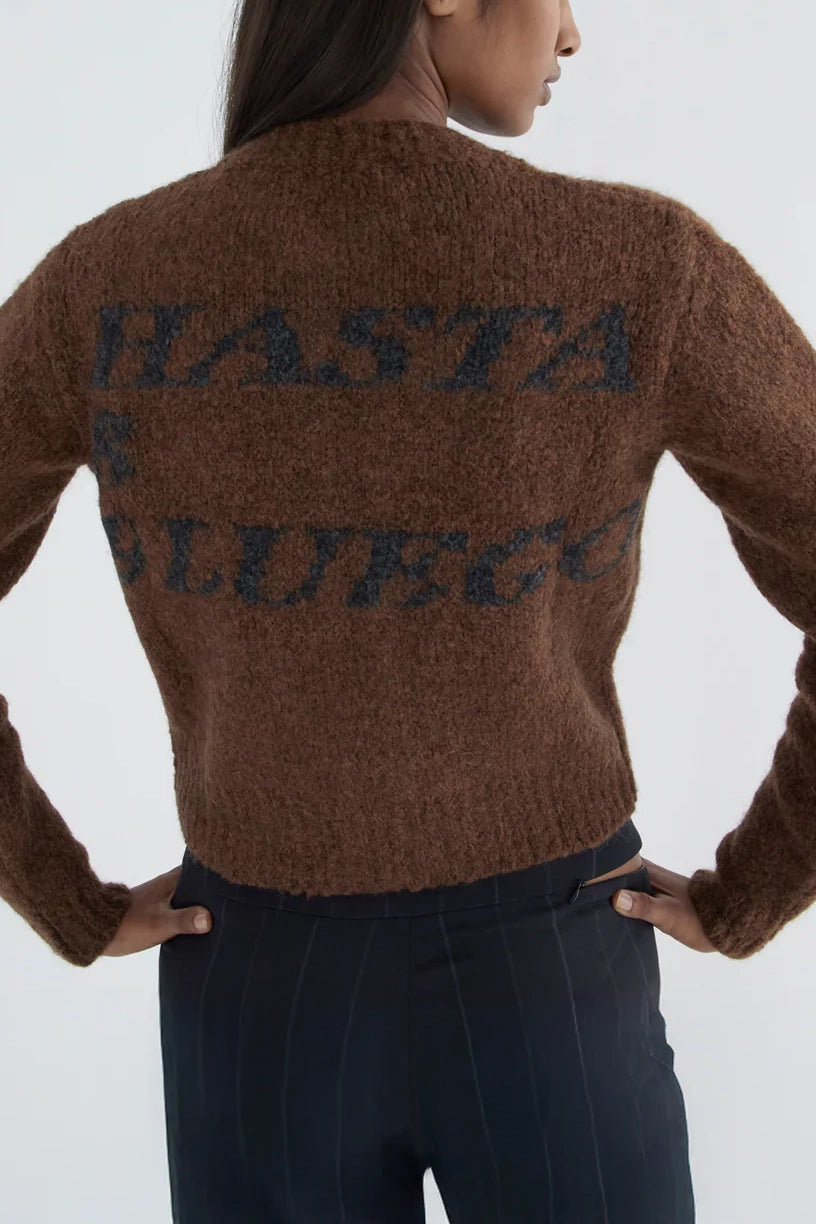 Paloma Wool Hasta Luego Zip Knit // Brown