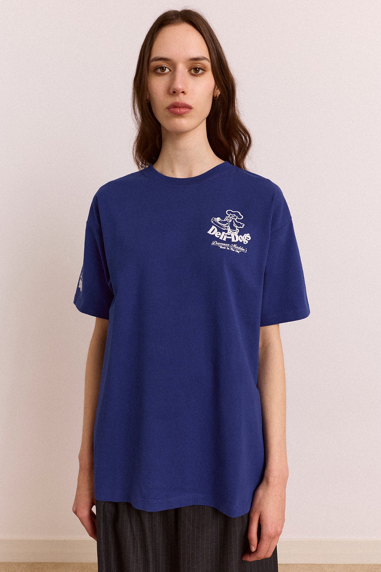 Damson Madder Deli Dog Tee // Blue