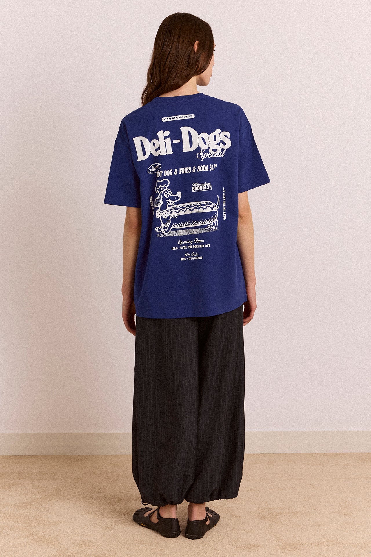 Damson Madder Deli Dog Tee // Blue
