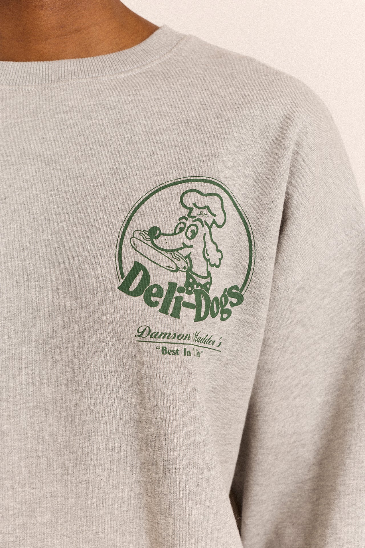 Damson Madder Deli Dog Sweat // Grey