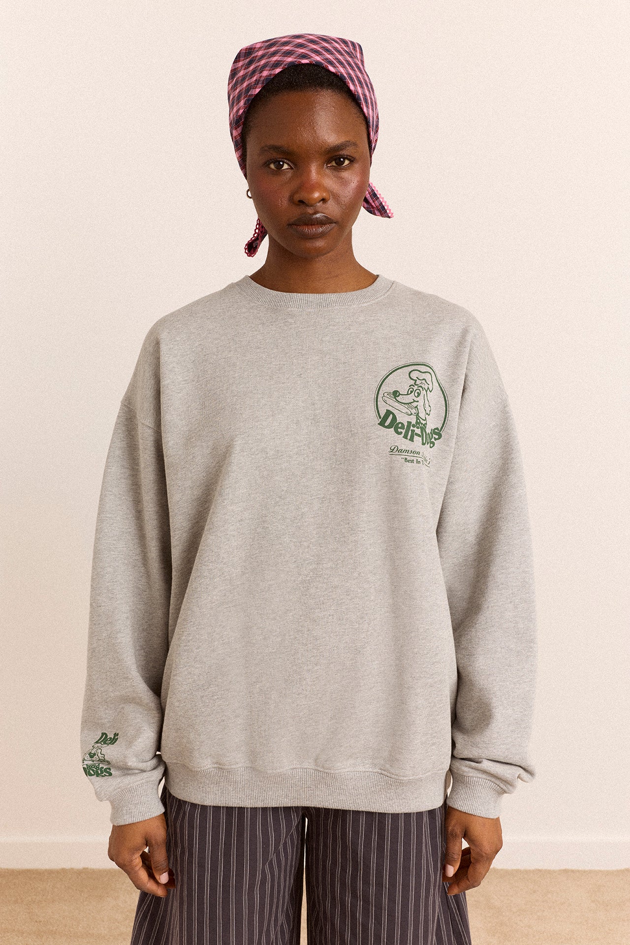 Damson Madder Deli Dog Sweat // Grey