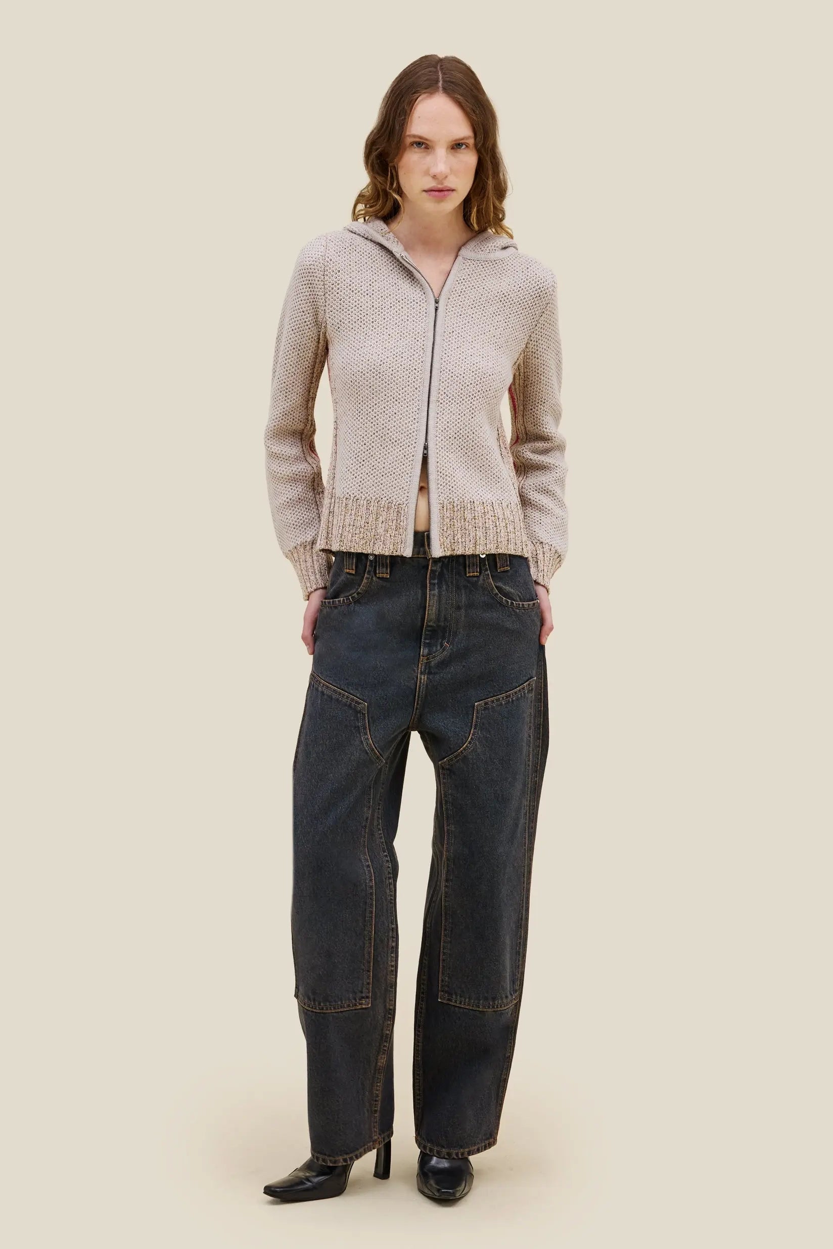 Eckhaus Latta Double Knee Baggy Jean // Valencia