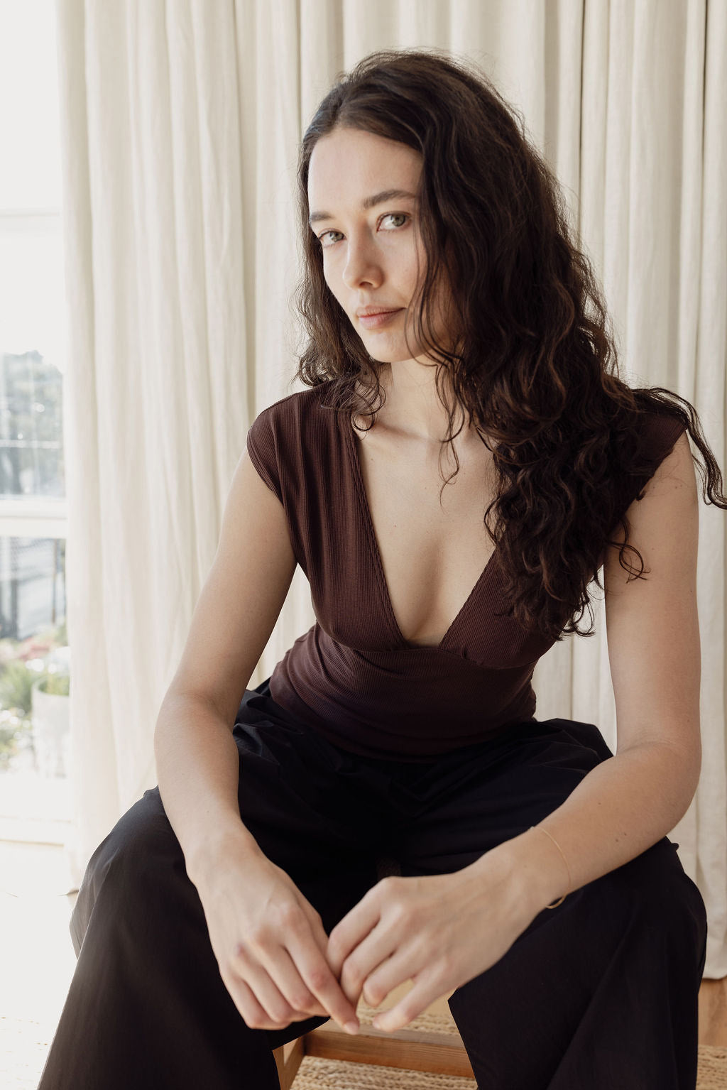 Dominique Healy Monroe Tee // Choc