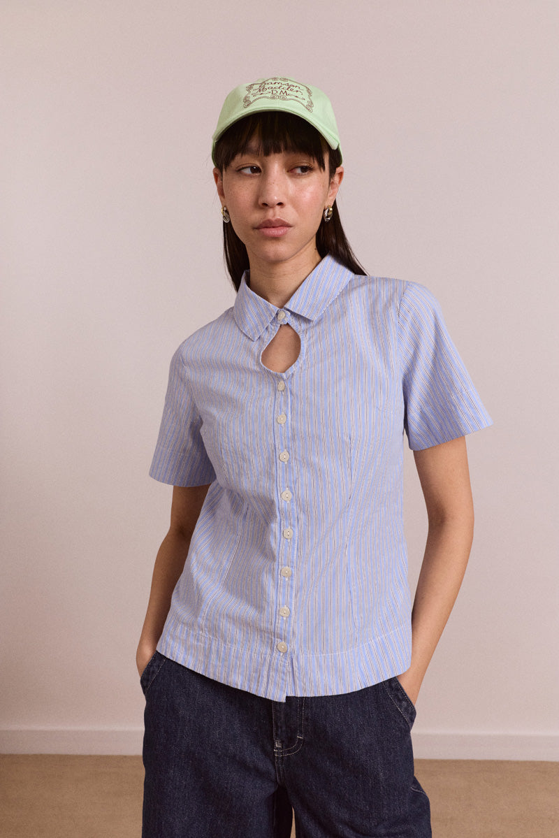 Damson Madder Ebba Shirt // Business Stripe