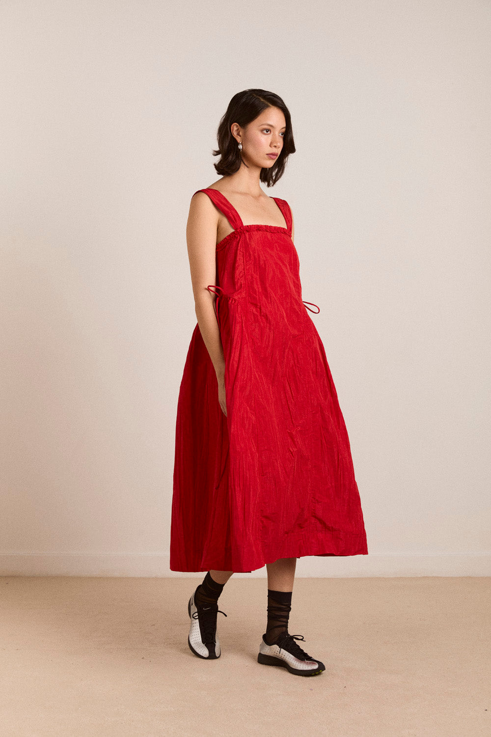 Damson Madder Elina Midi Dress // Red