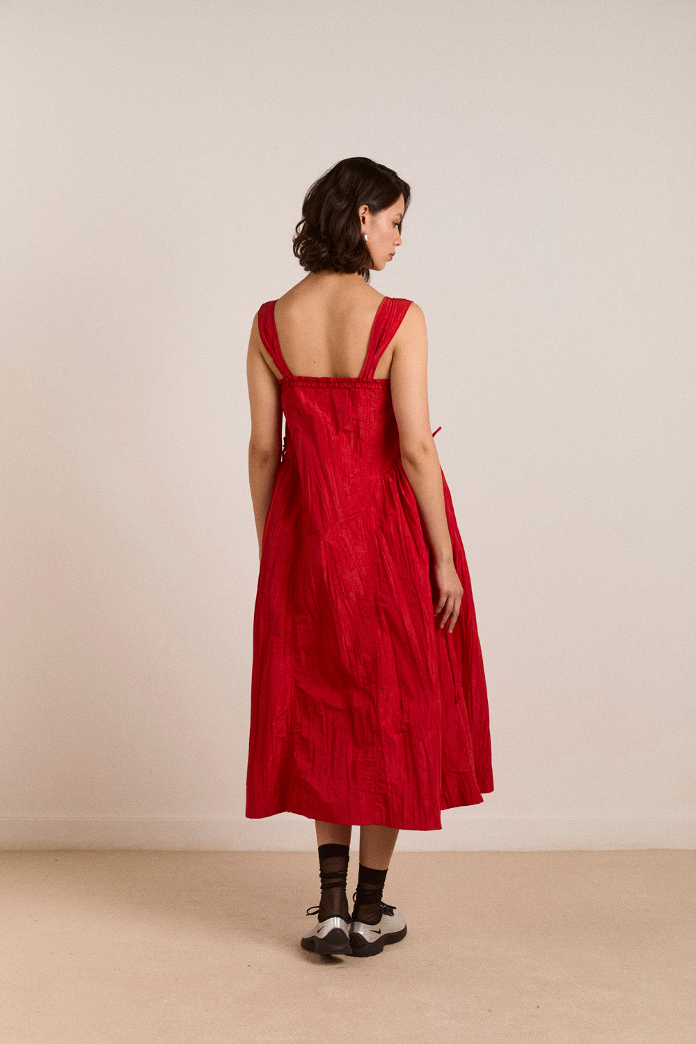 Damson Madder Elina Midi Dress // Red