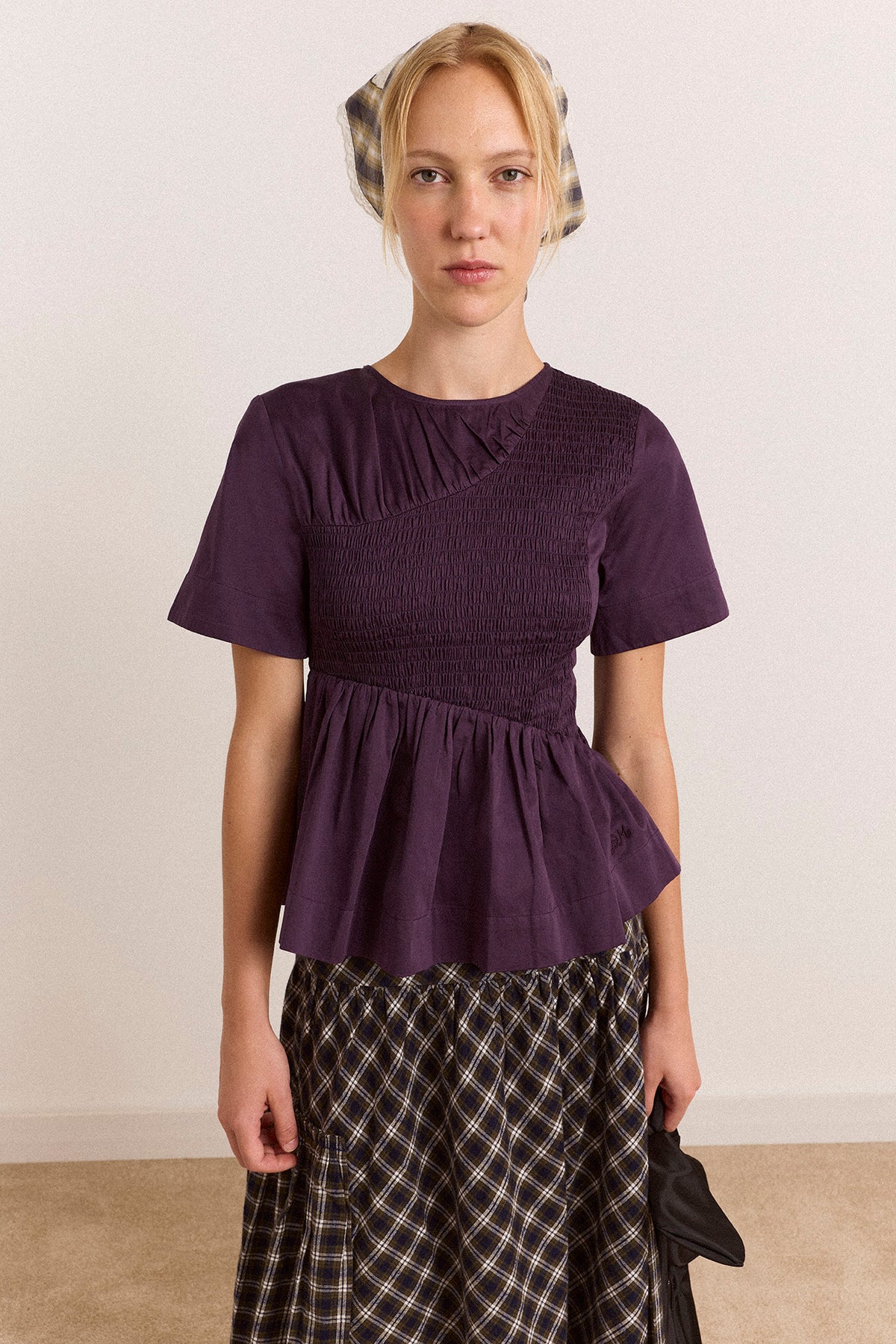 Damson Madder Emmy Shirred Top // Plum