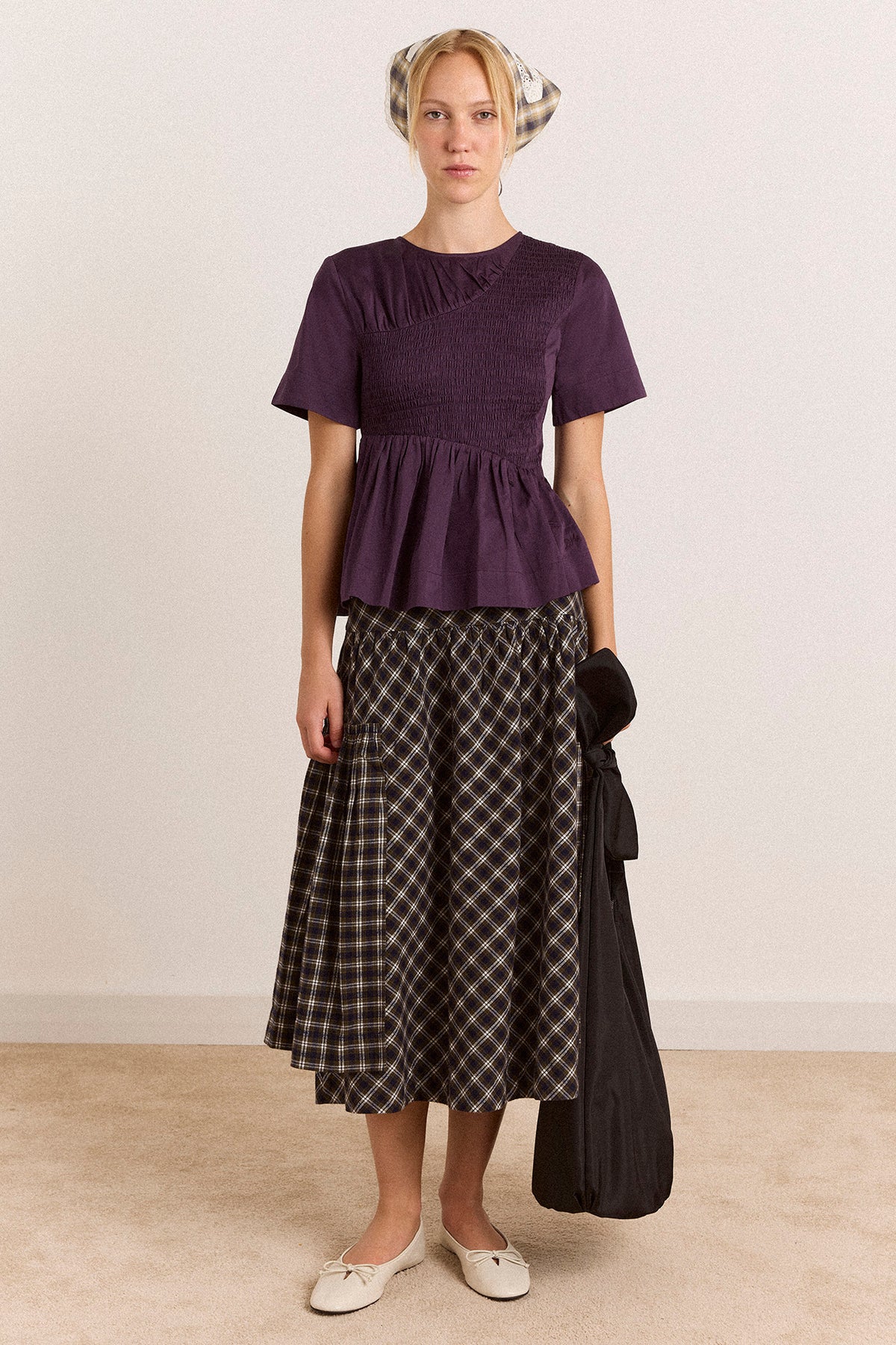 Damson Madder Emmy Shirred Top // Plum