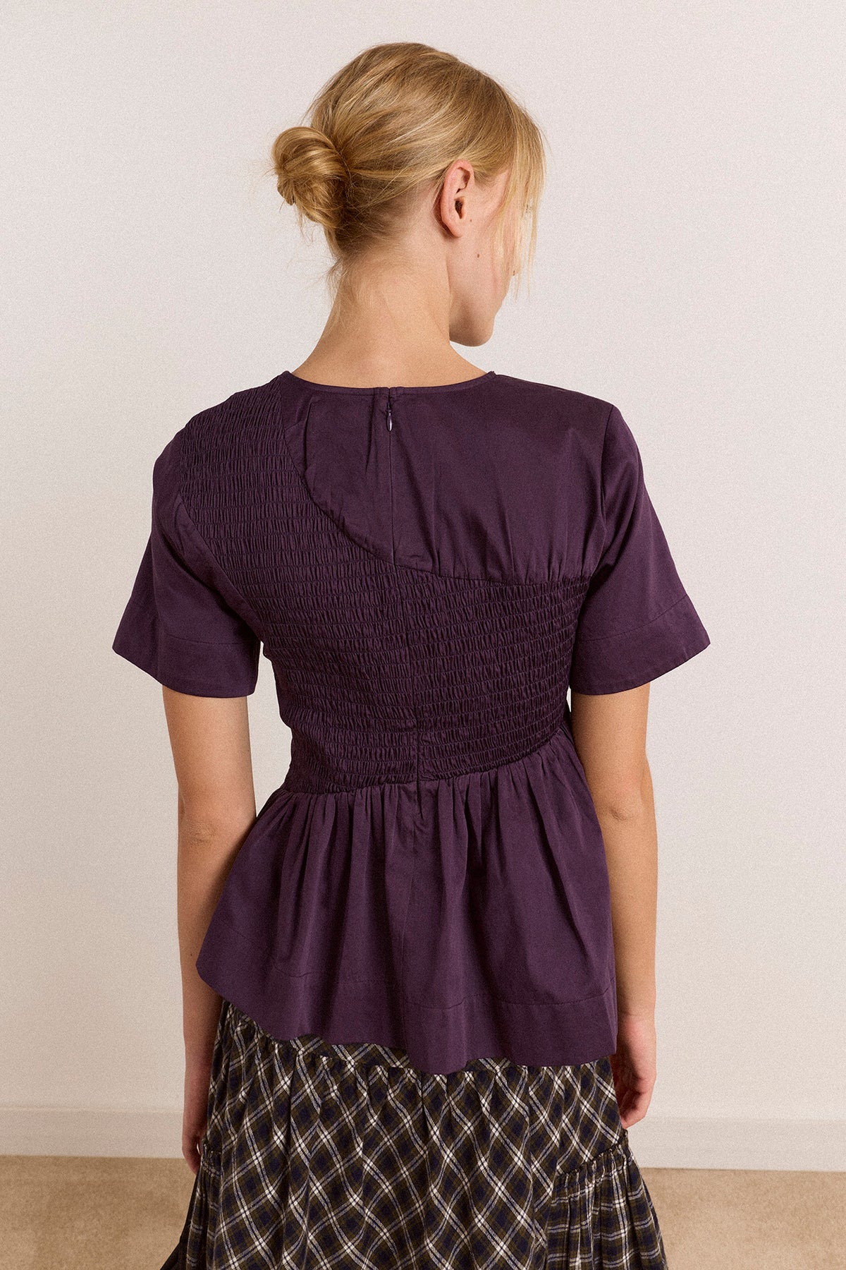 Damson Madder Emmy Shirred Top // Plum