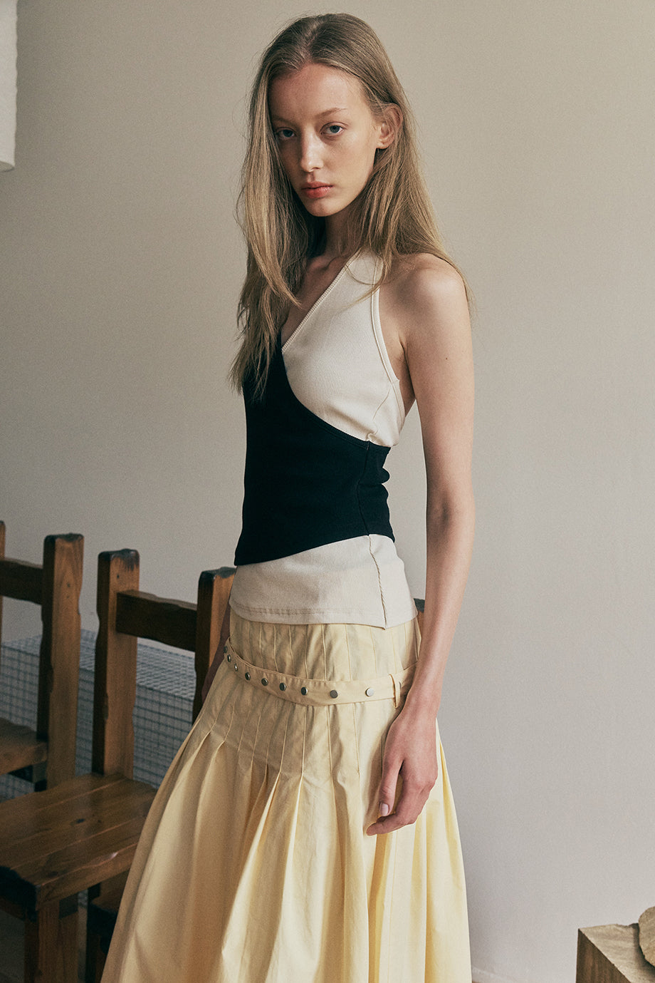 Muse Osa Halter Top // Black & White