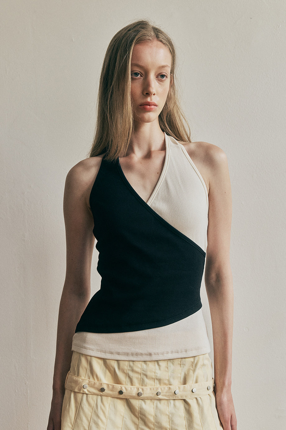 Muse Osa Halter Top // Black & White