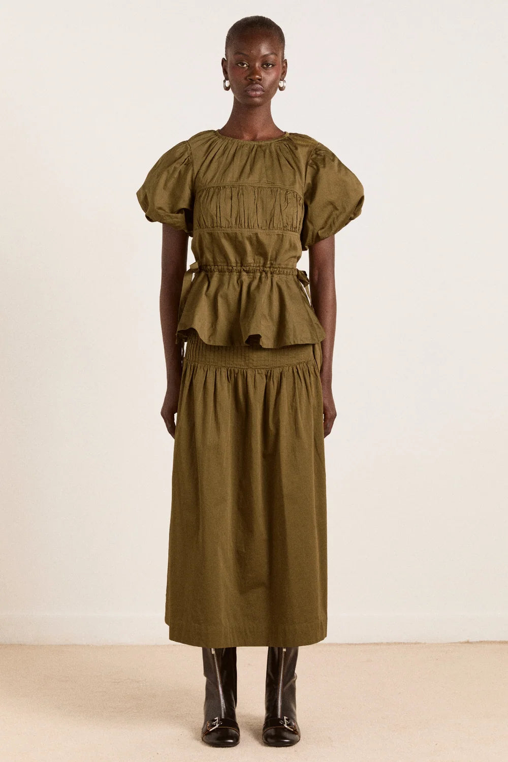 Damson Madder Hadley Blouse // Olive Satin