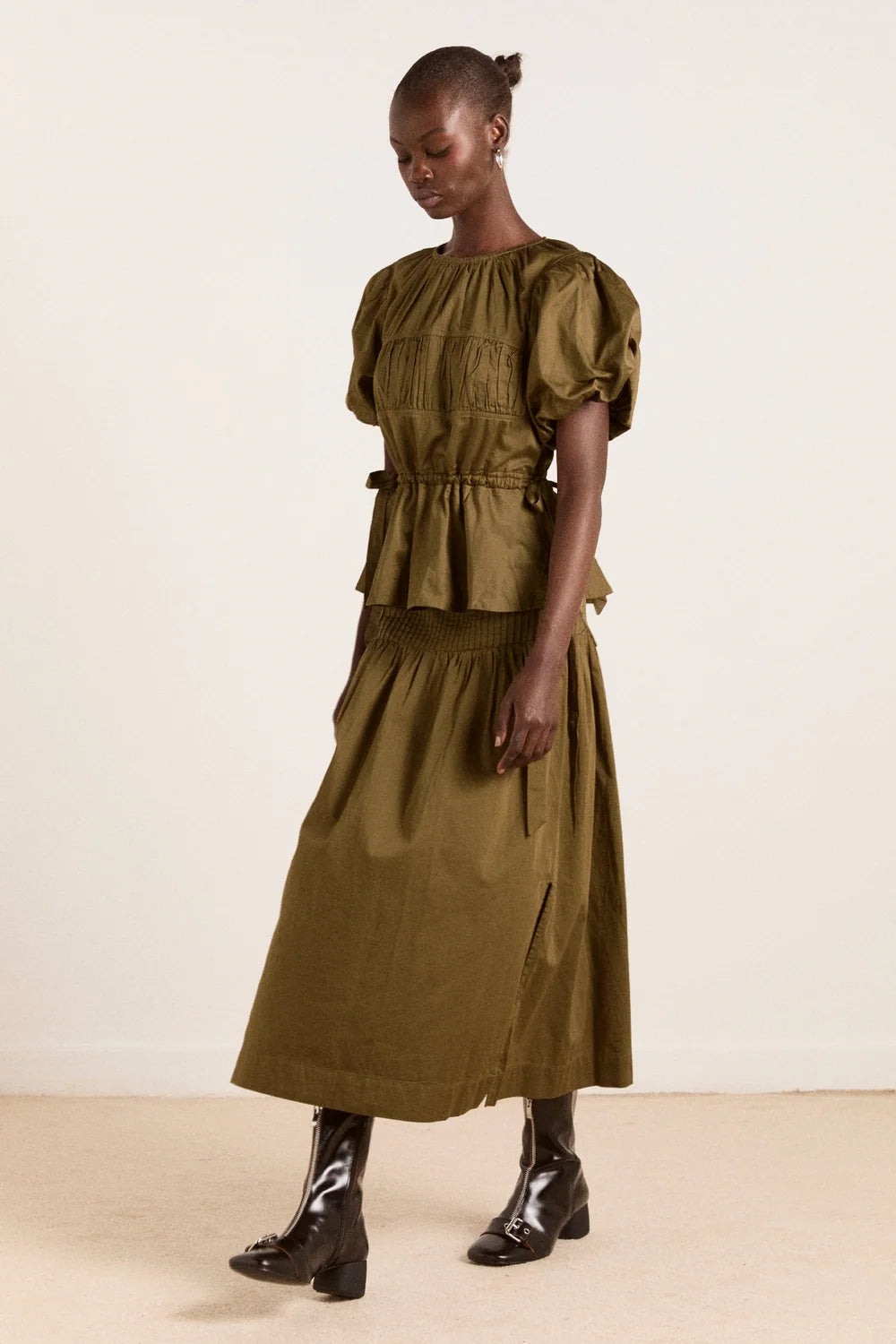 Damson Madder Hadley Blouse // Olive Satin