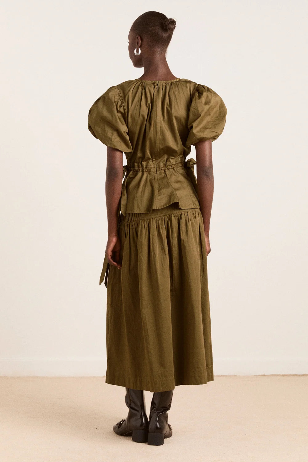 Damson Madder Hadley Blouse // Olive Satin