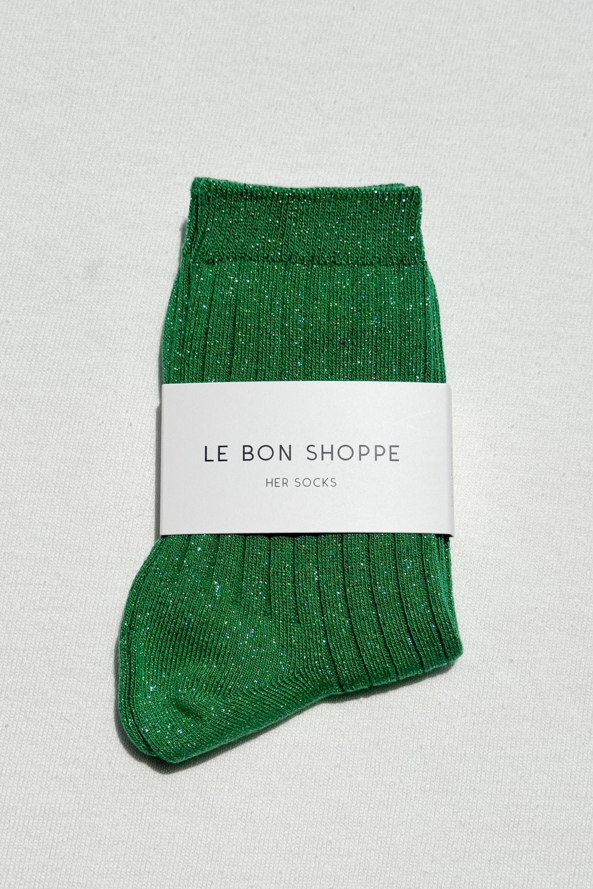 Le Bon Shoppe Her Socks Modal Lurex // Emerald Glitter