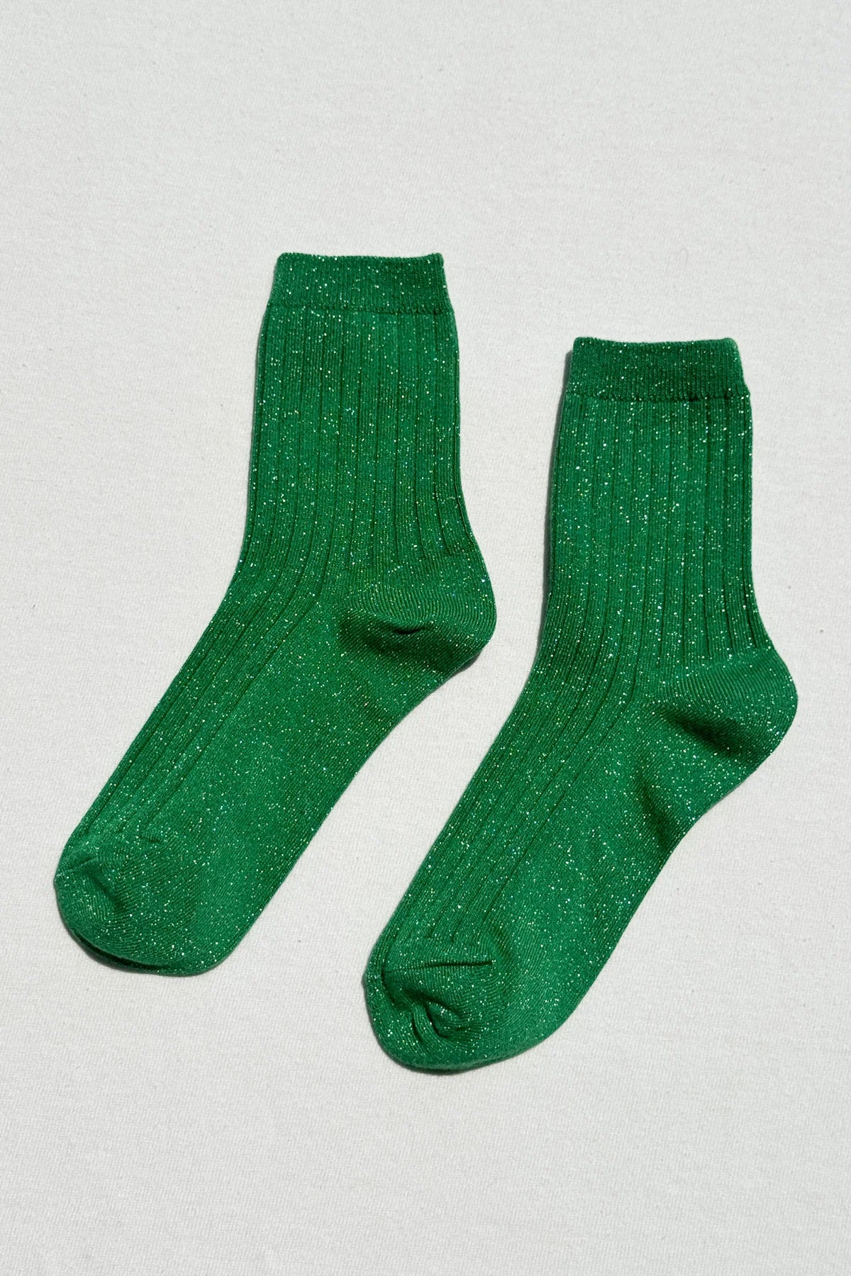 Le Bon Shoppe Her Socks Modal Lurex // Emerald Glitter