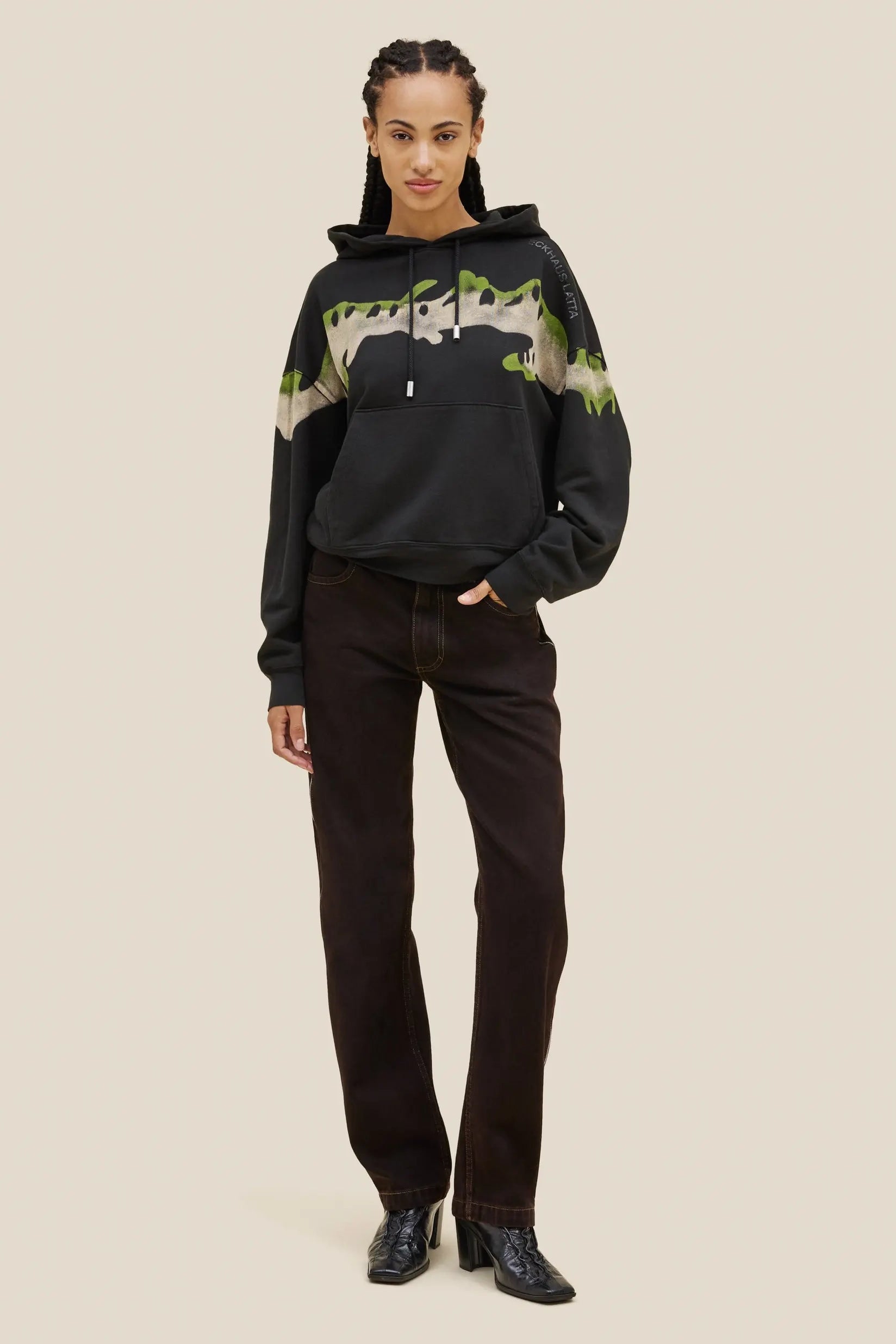 Eckhaus Latta Hoodie // Kelp