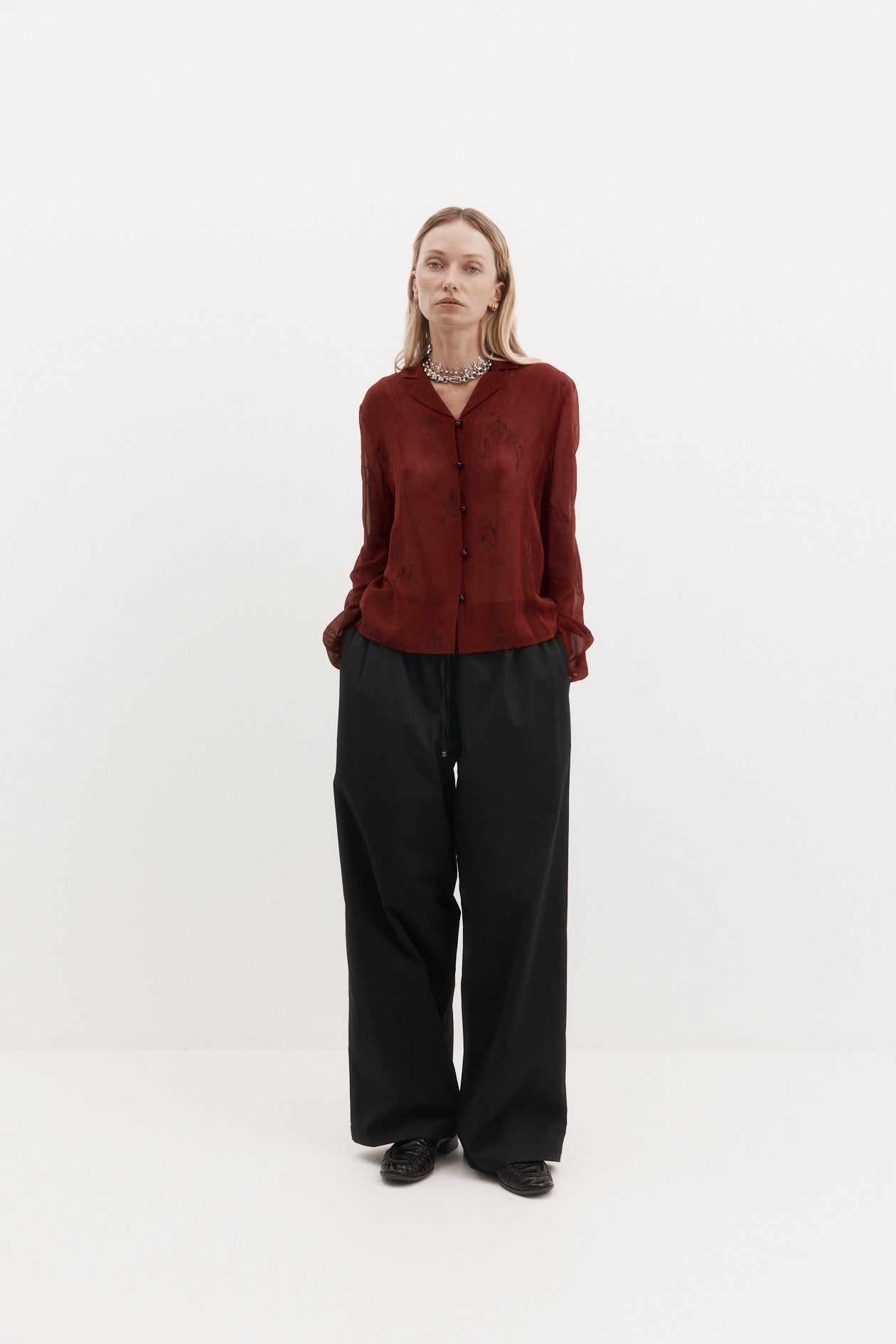 Harris Tapper Iris Shirt // Burgundy