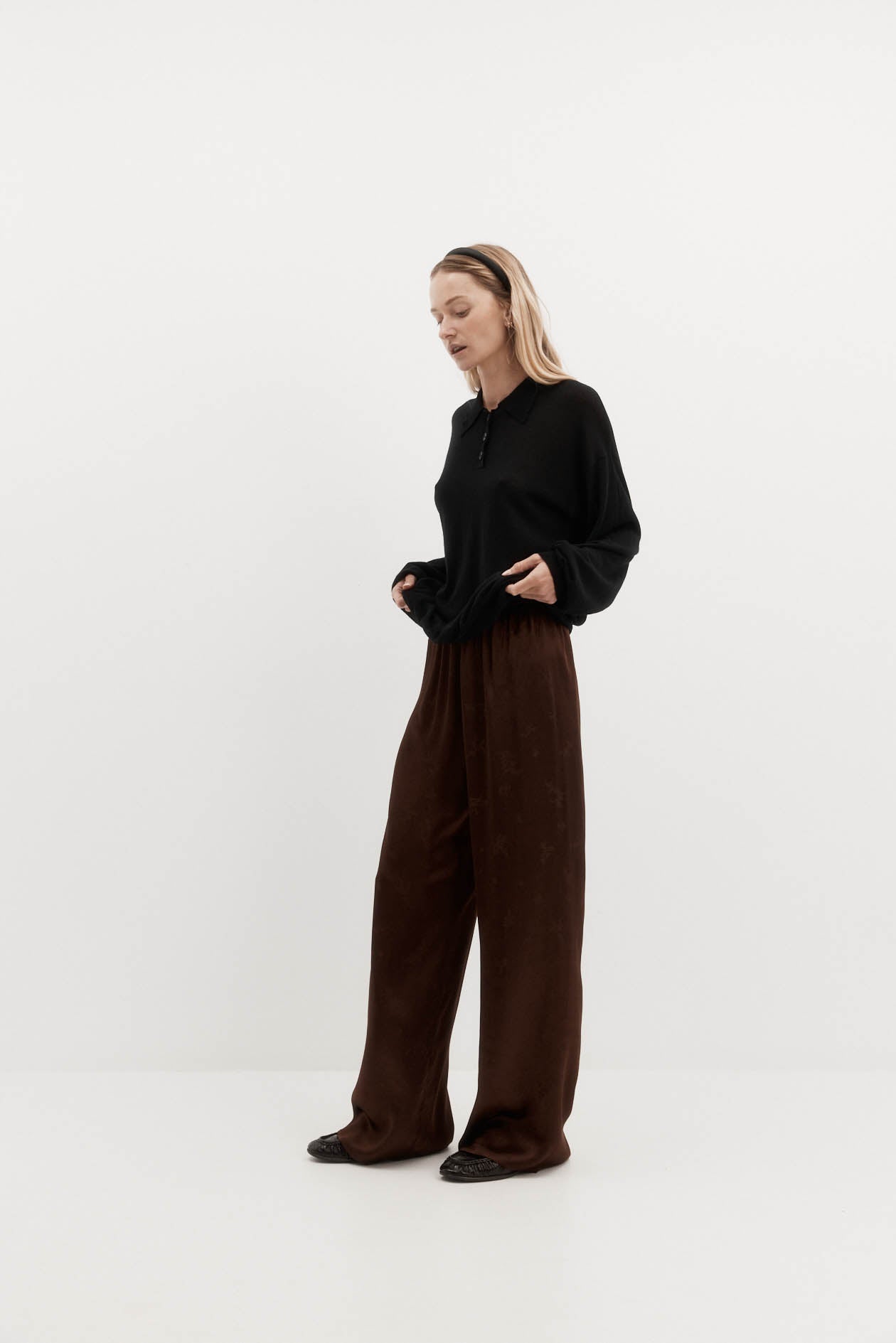 Harris Tapper Long Sleeve Orwell Polo // Black