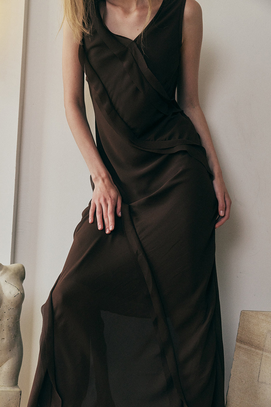 Muse Halo Dress // Brown