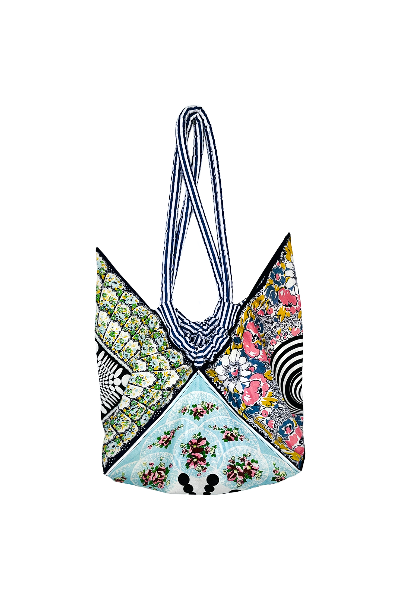 Verner Handkerchief Bag // Blue x Mixed Prints