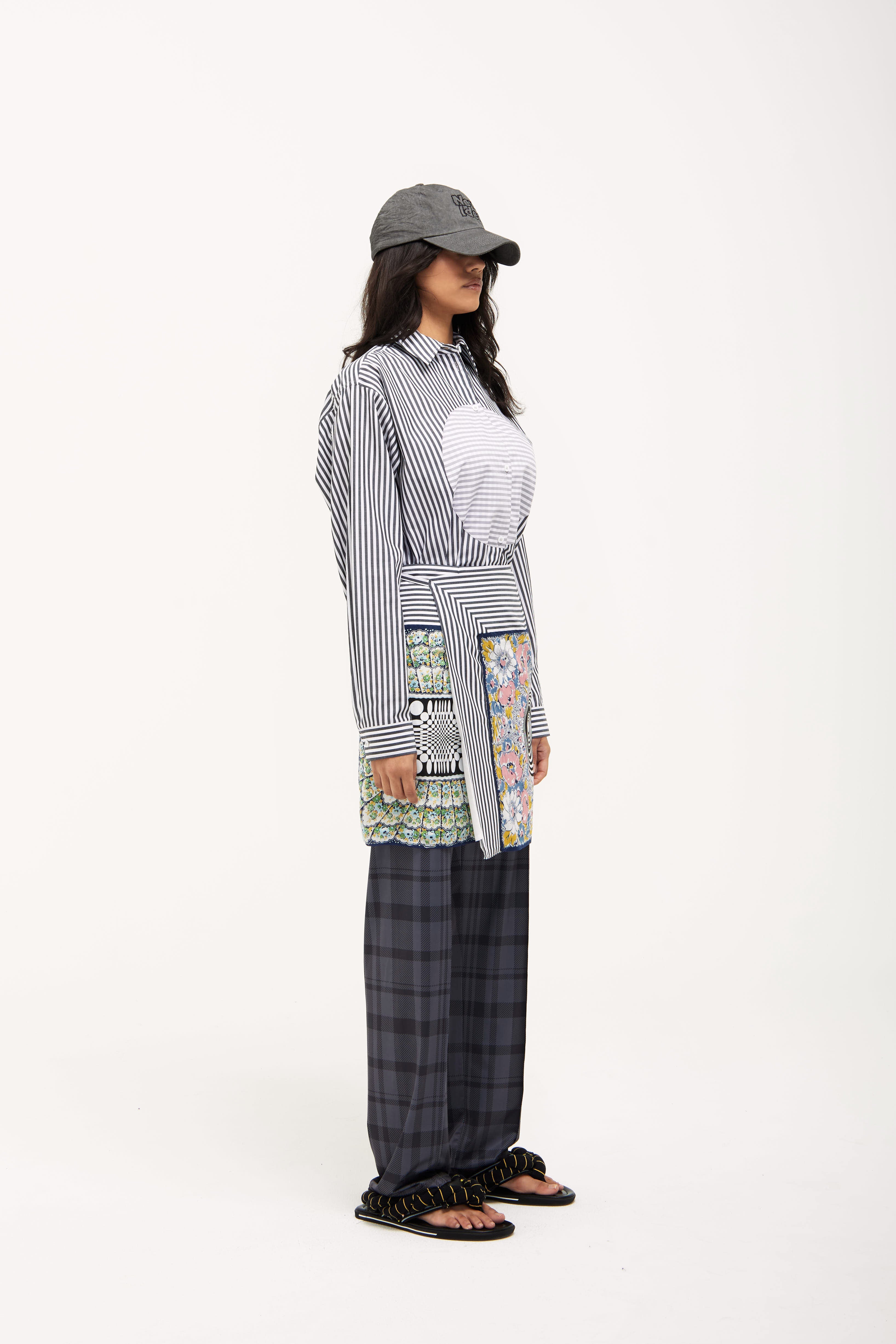 Verner Handkerchief Sarong // Blue w Mixed Prints