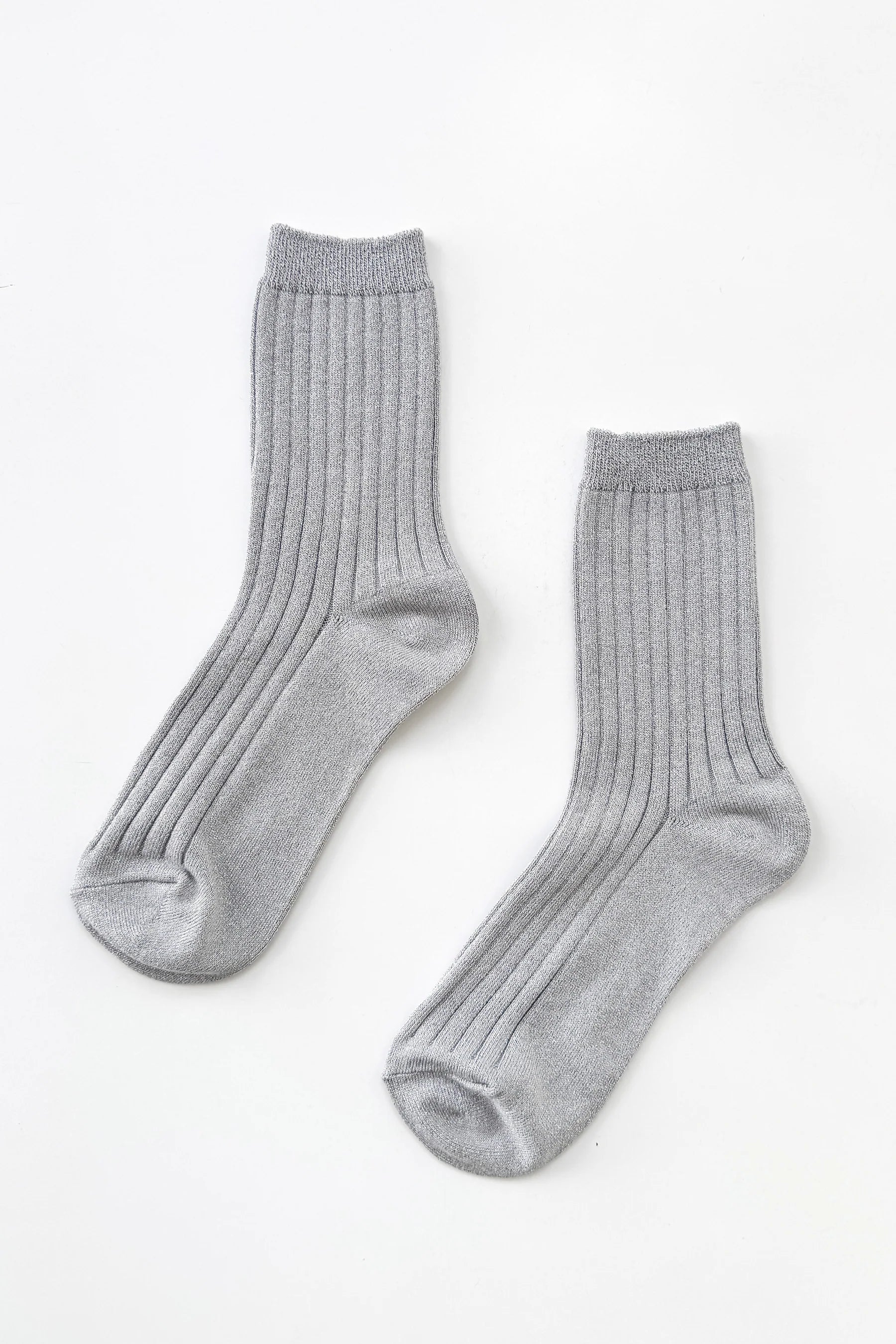Le Bon Shoppe Her Socks Modal Lurex // Silver
