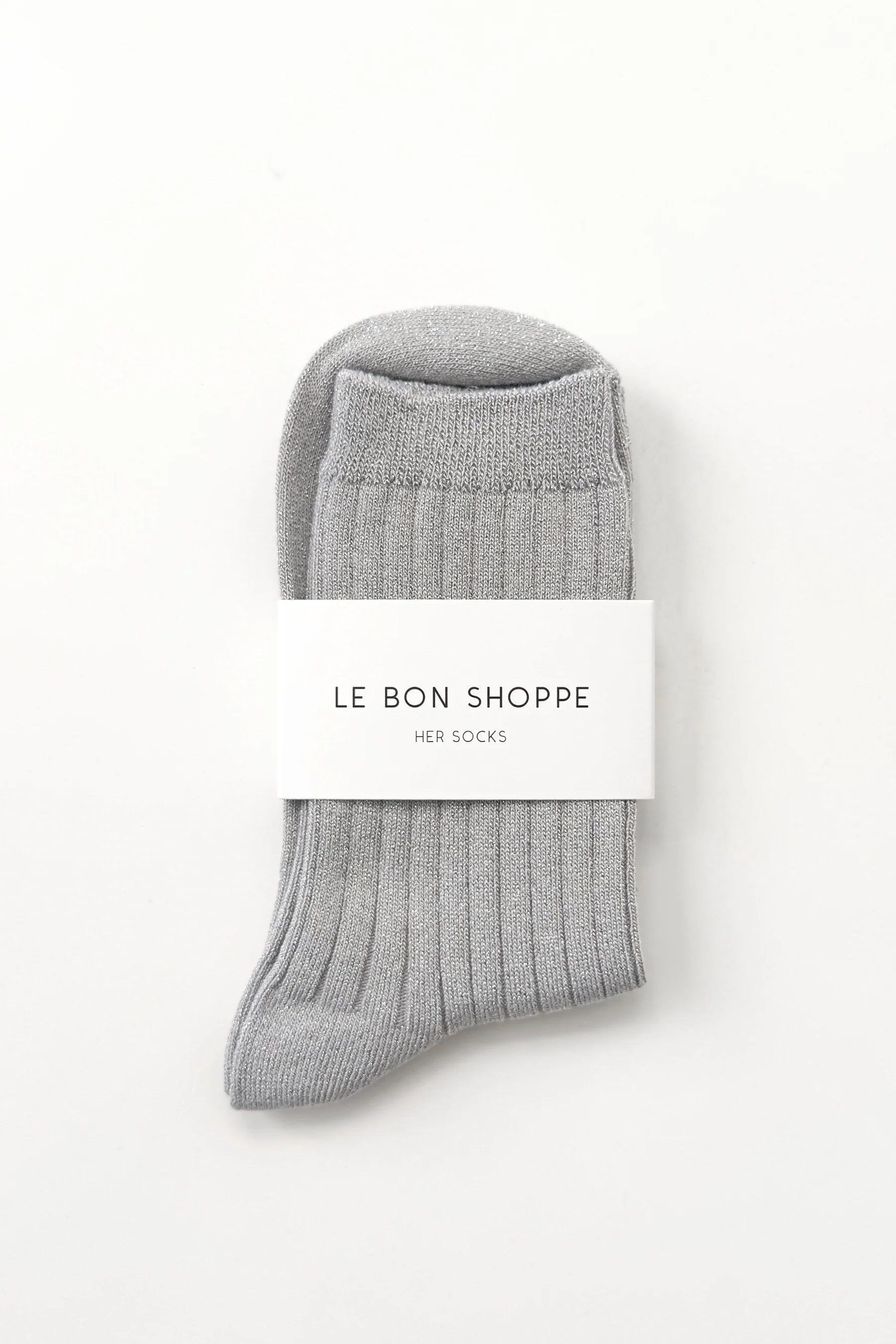 Le Bon Shoppe Her Socks Modal Lurex // Silver
