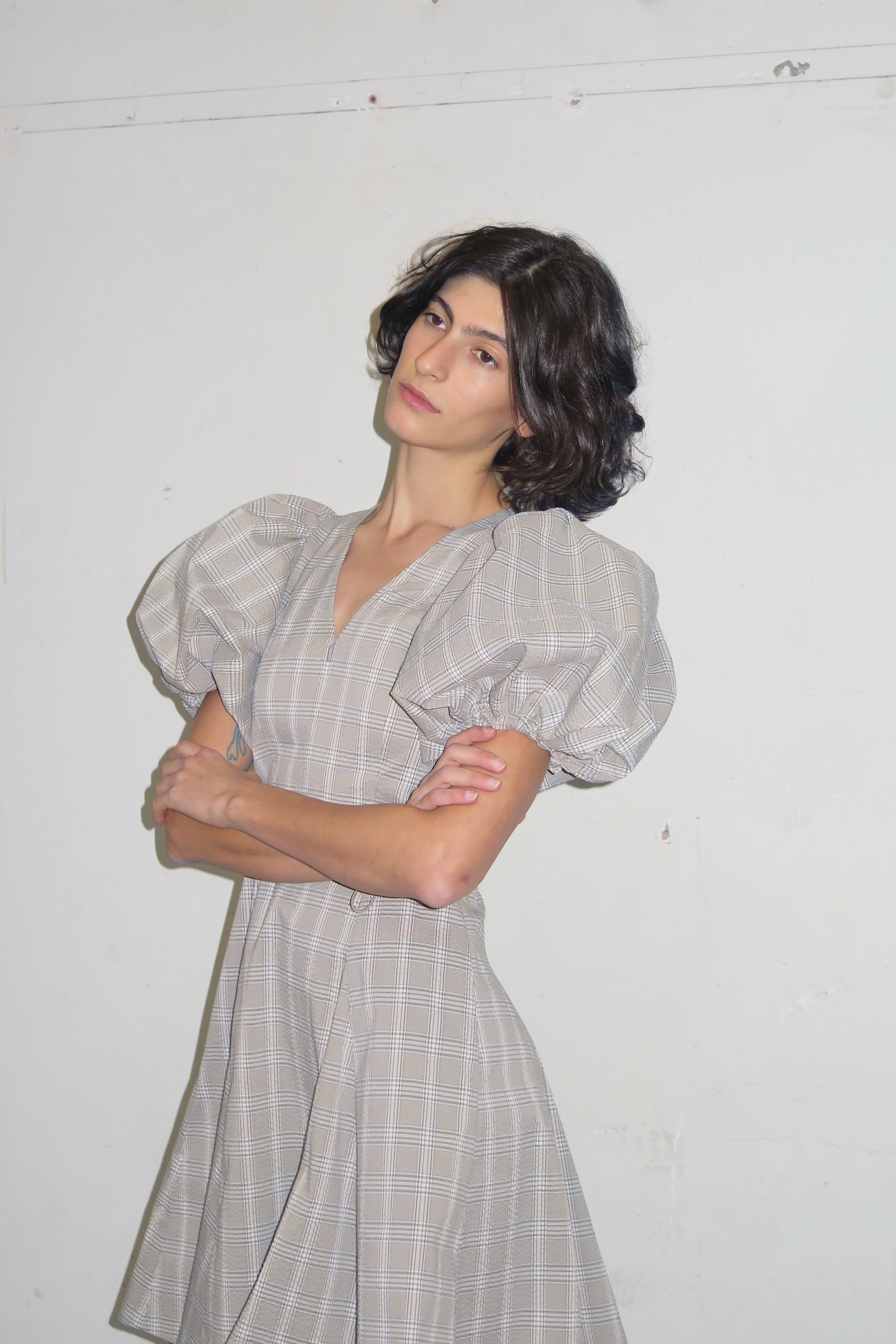 PV Subject Dress // Beige Check