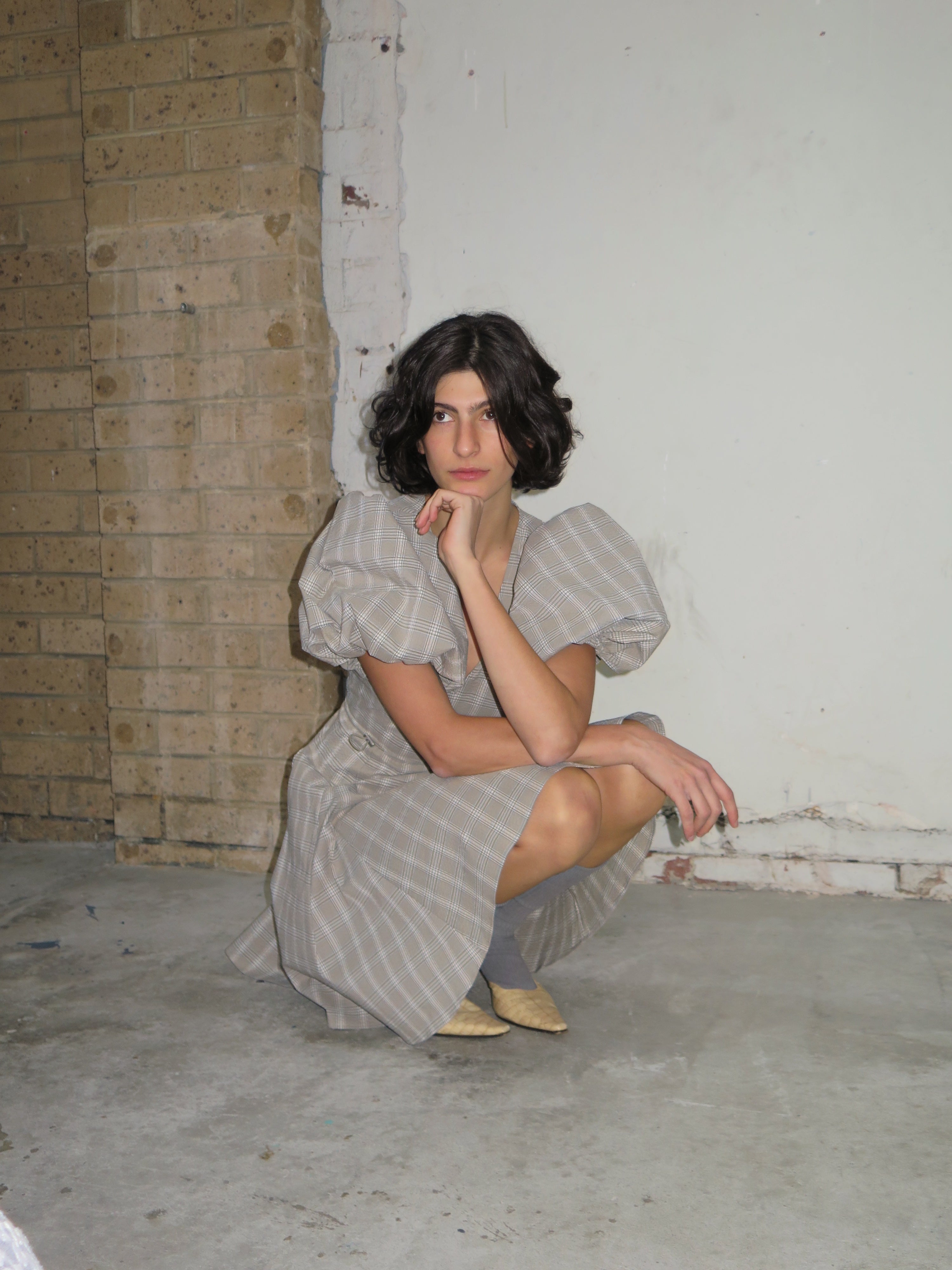 PV Subject Dress // Beige Check