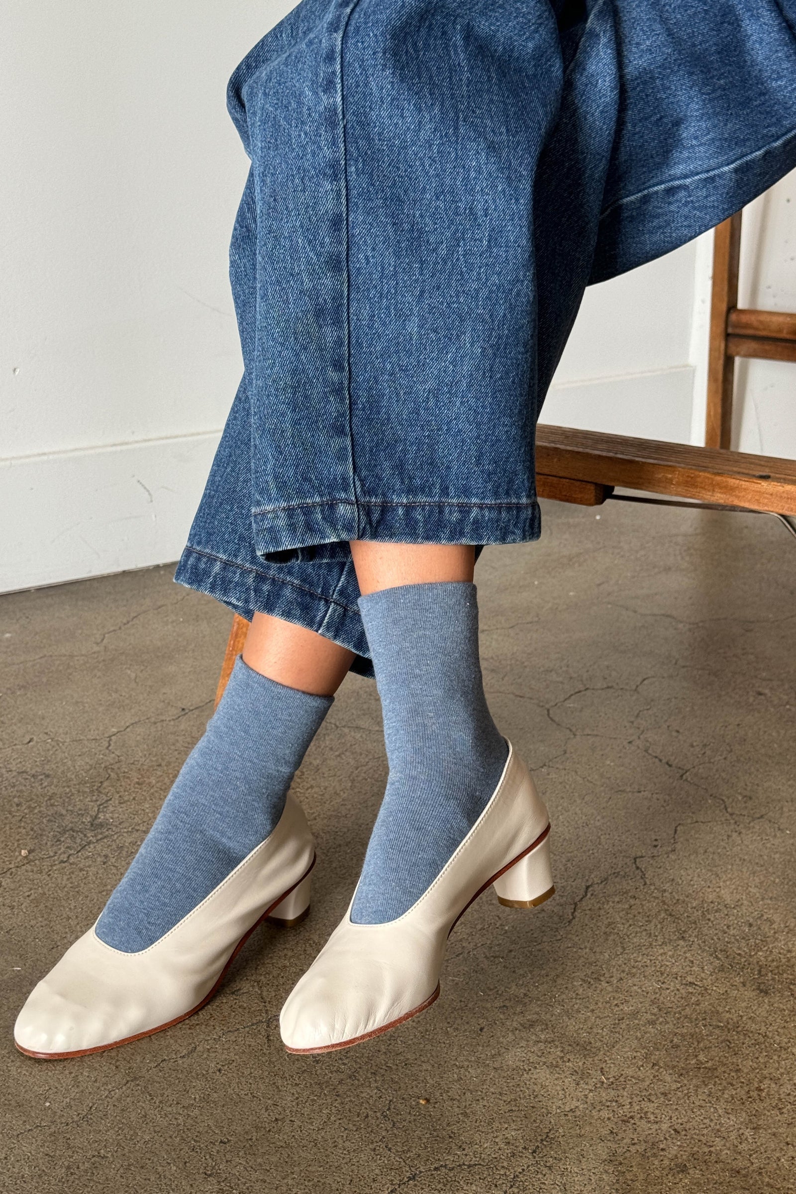 Le Bon Shoppe Sneaker Socks // Denim
