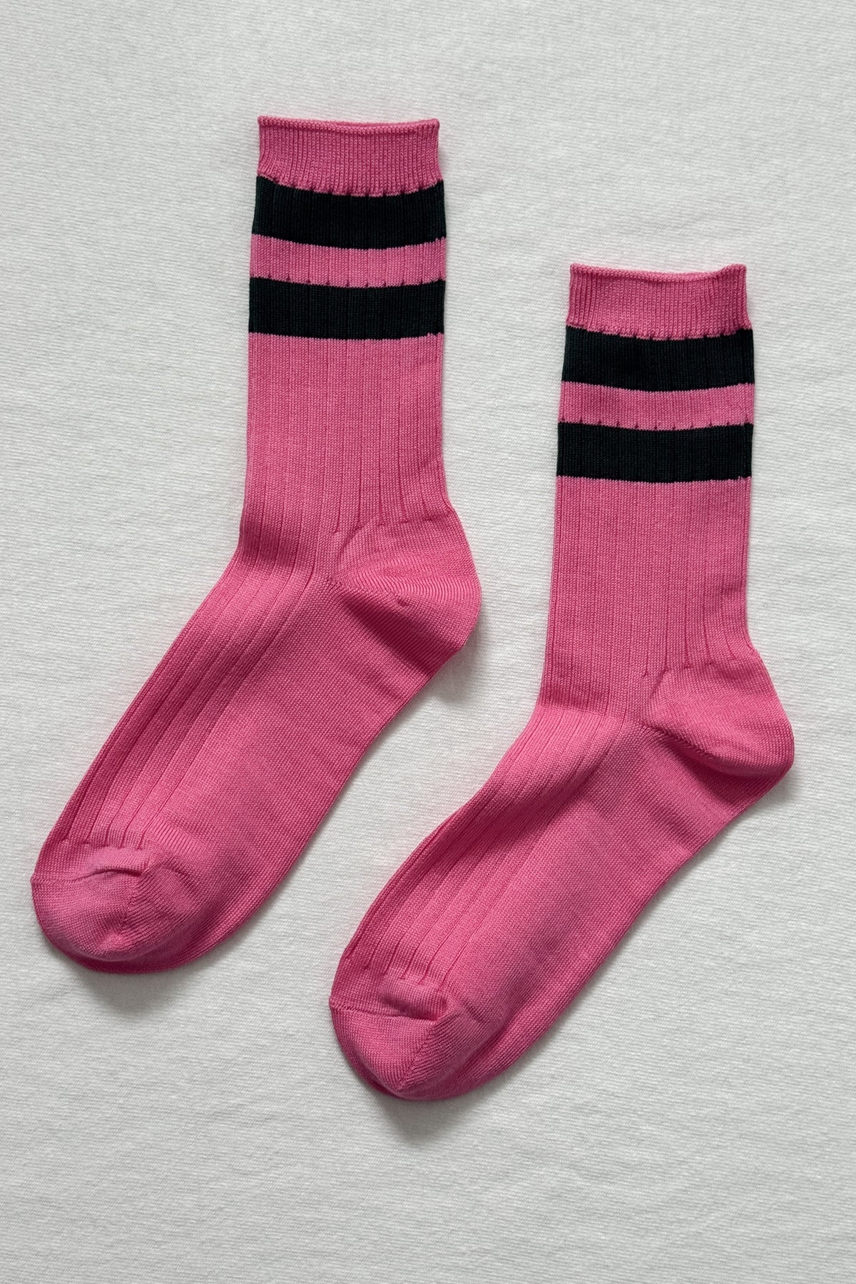 Le Bon Shoppe Her Varsity Socks // Pink & Green