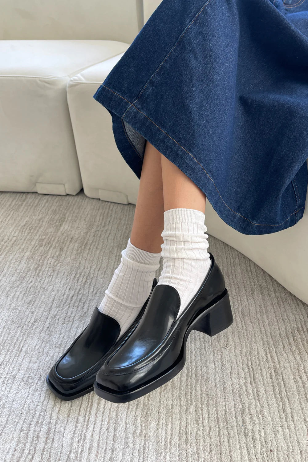Le Bon Shoppe Her Socks MC Cotton // Classic White