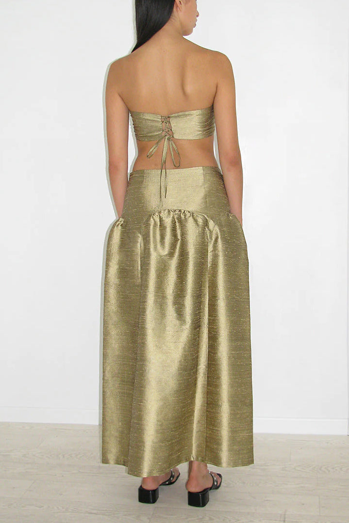 Paloma Wool Pallon Skirt // Gold